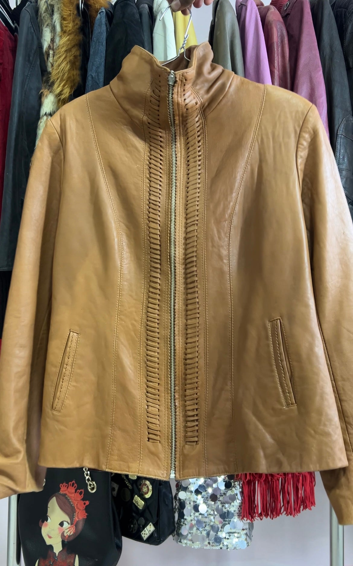Caramel leather jacket