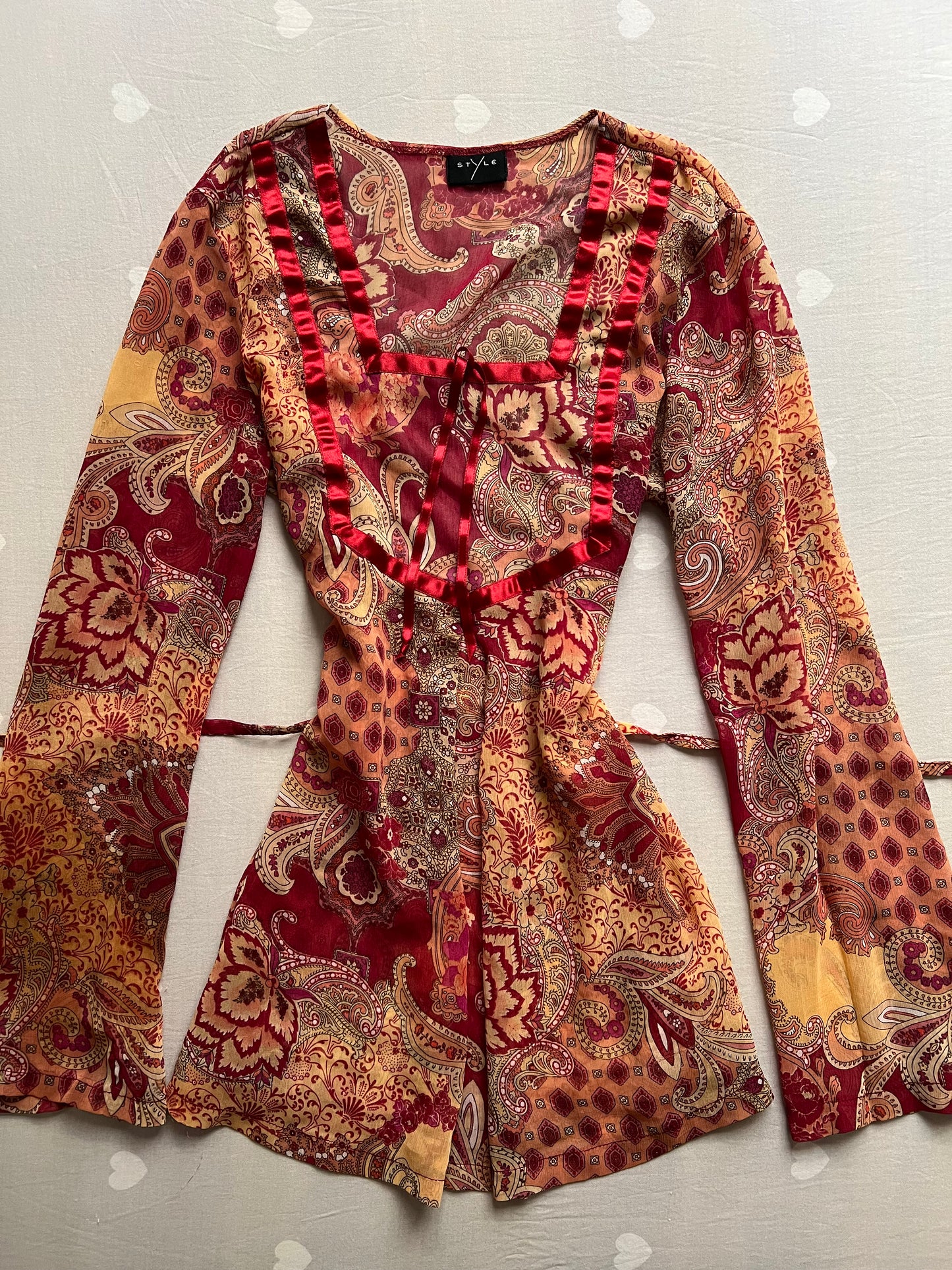 Paisley Print boho top