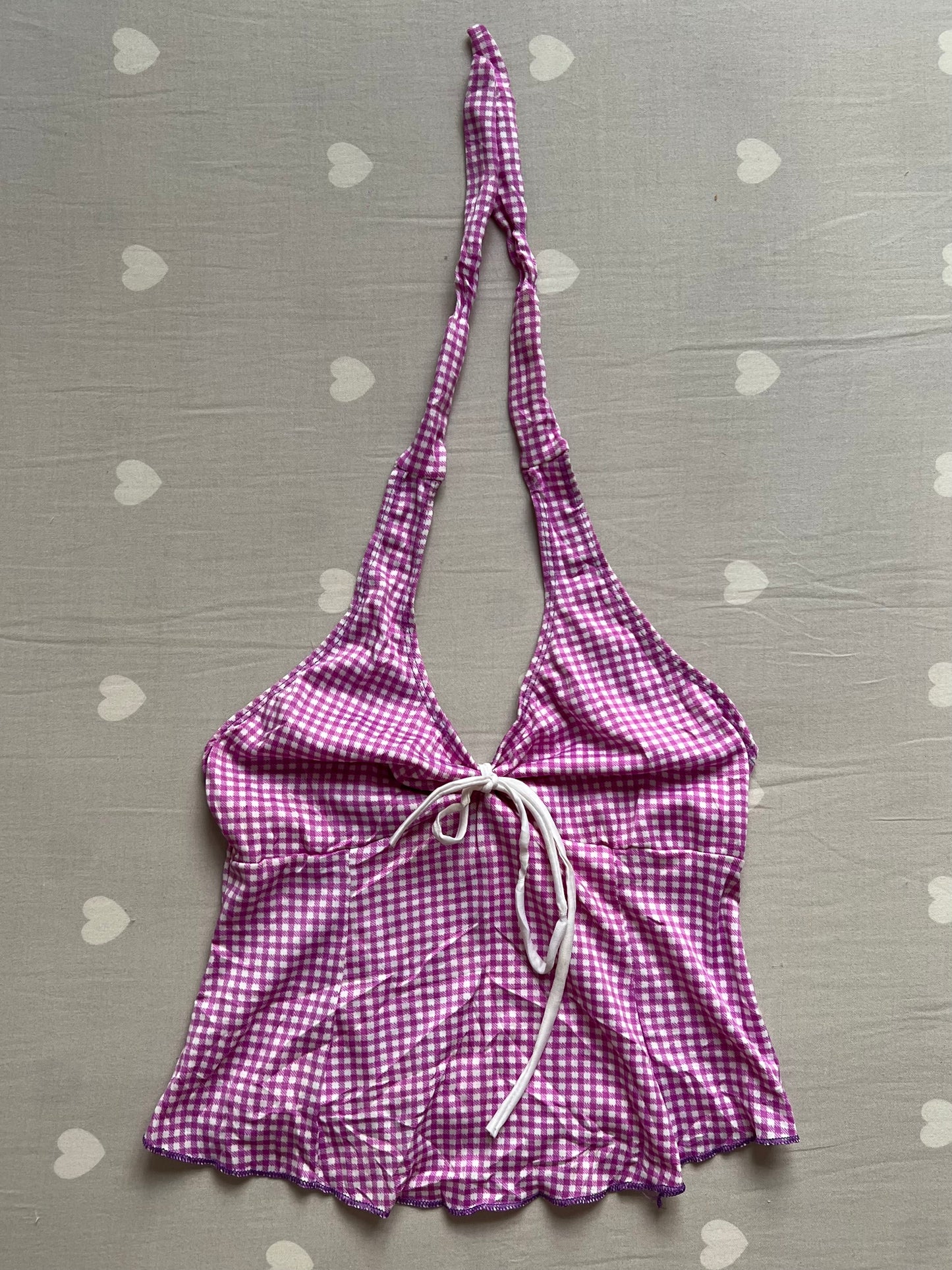 Gingham halter top