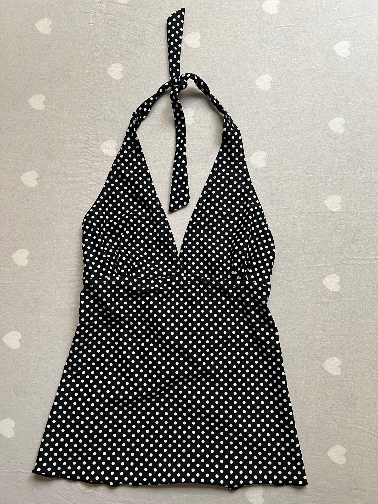 Polka dot tankini halter top