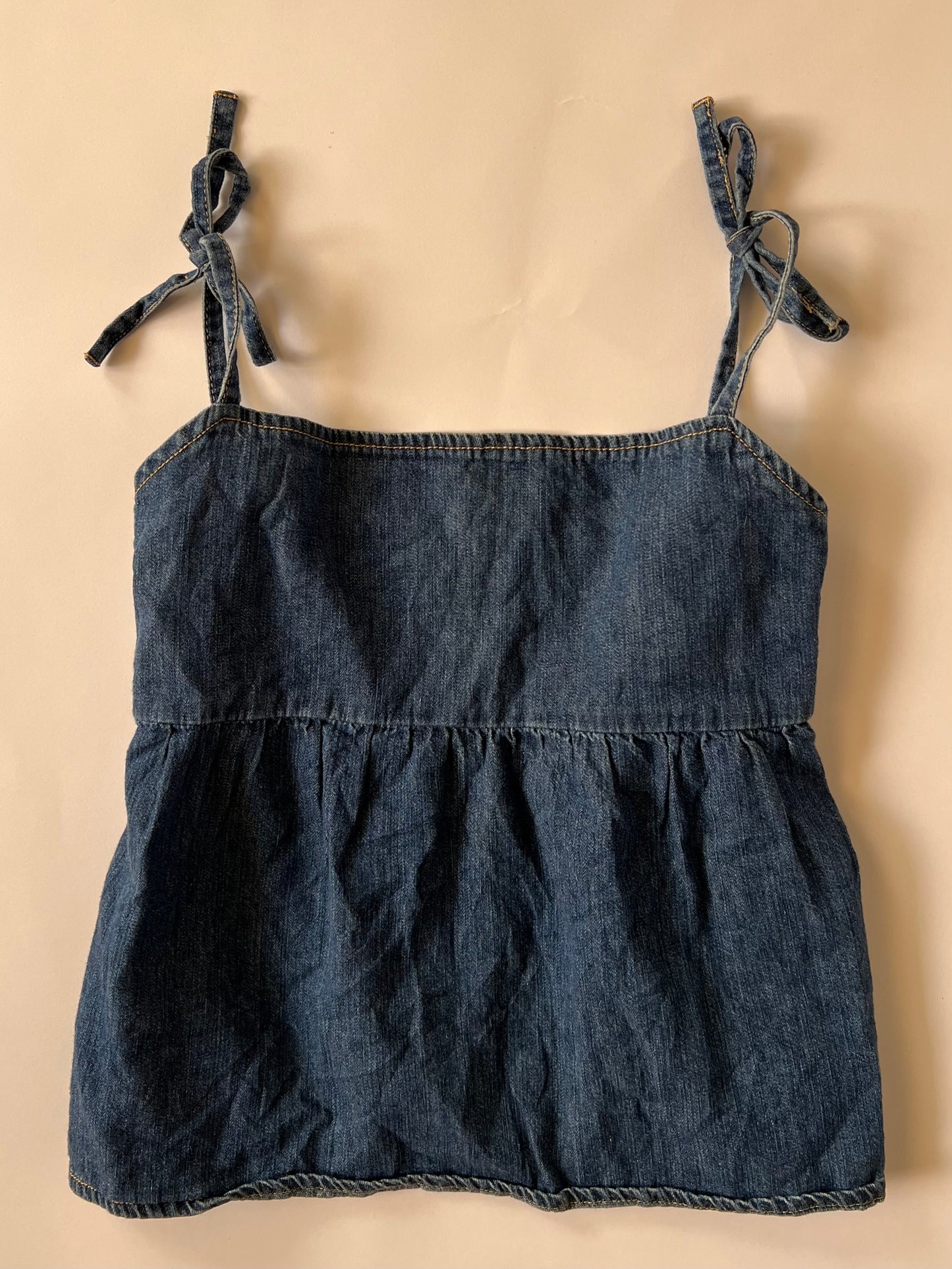 Denim baby doll top