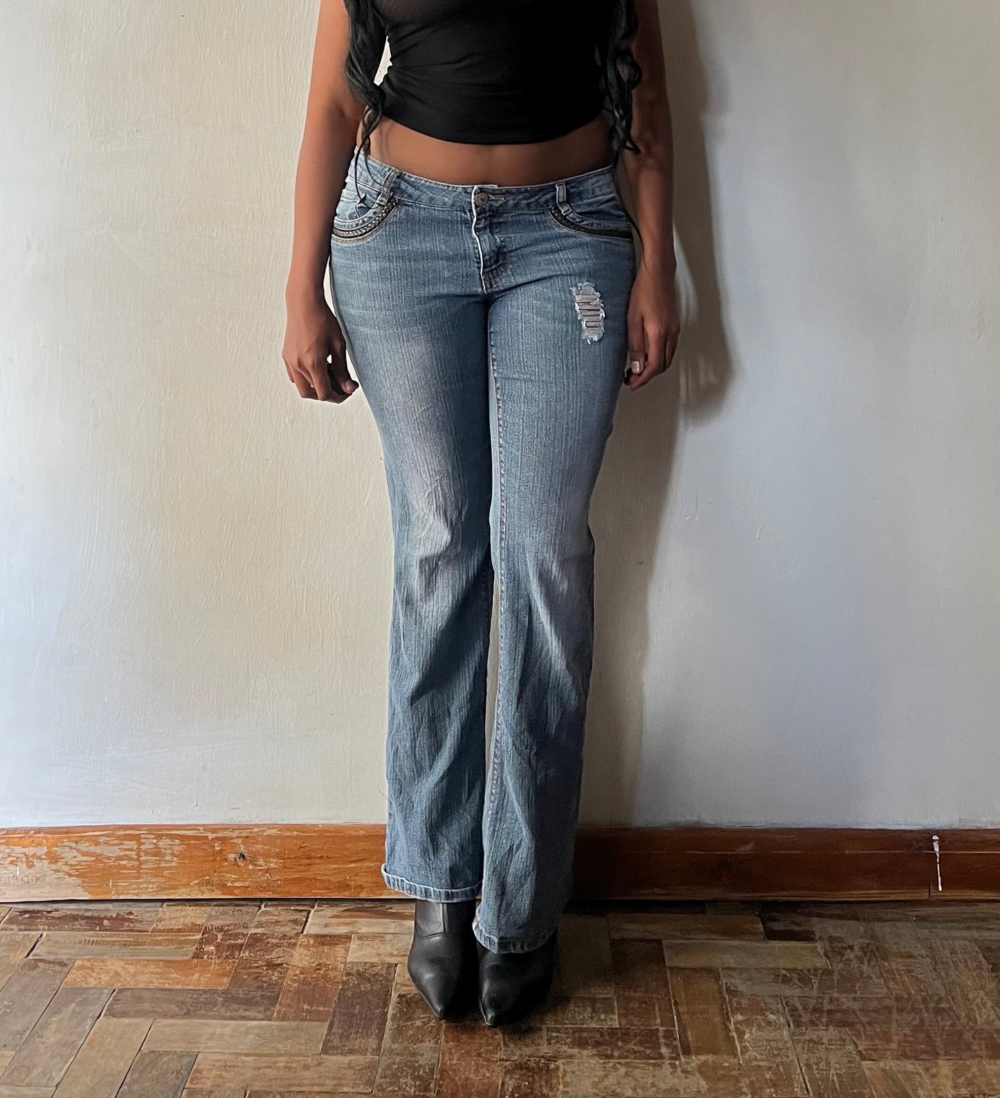 Low rise y2k boot cut jeans