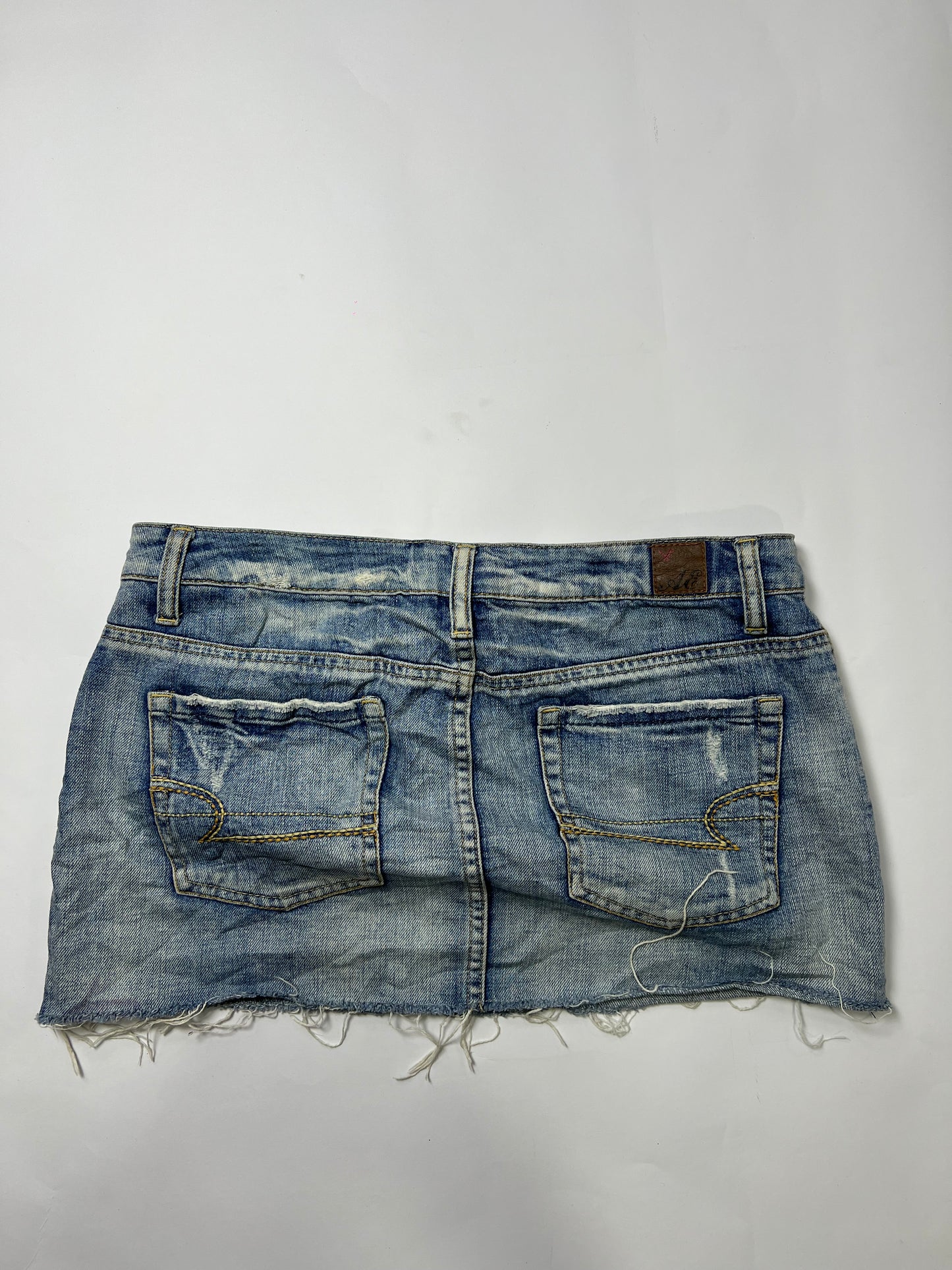 American Eagle Distressed Denim Mini Skirt
