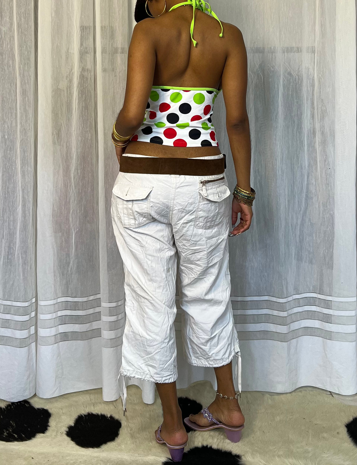 Red Green Black Polka Dot Tankini