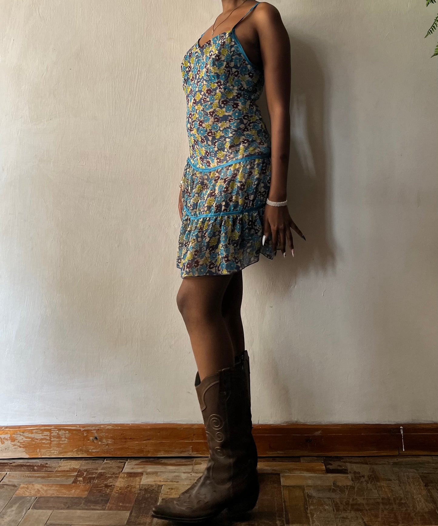 Sheer vintage floral sundress