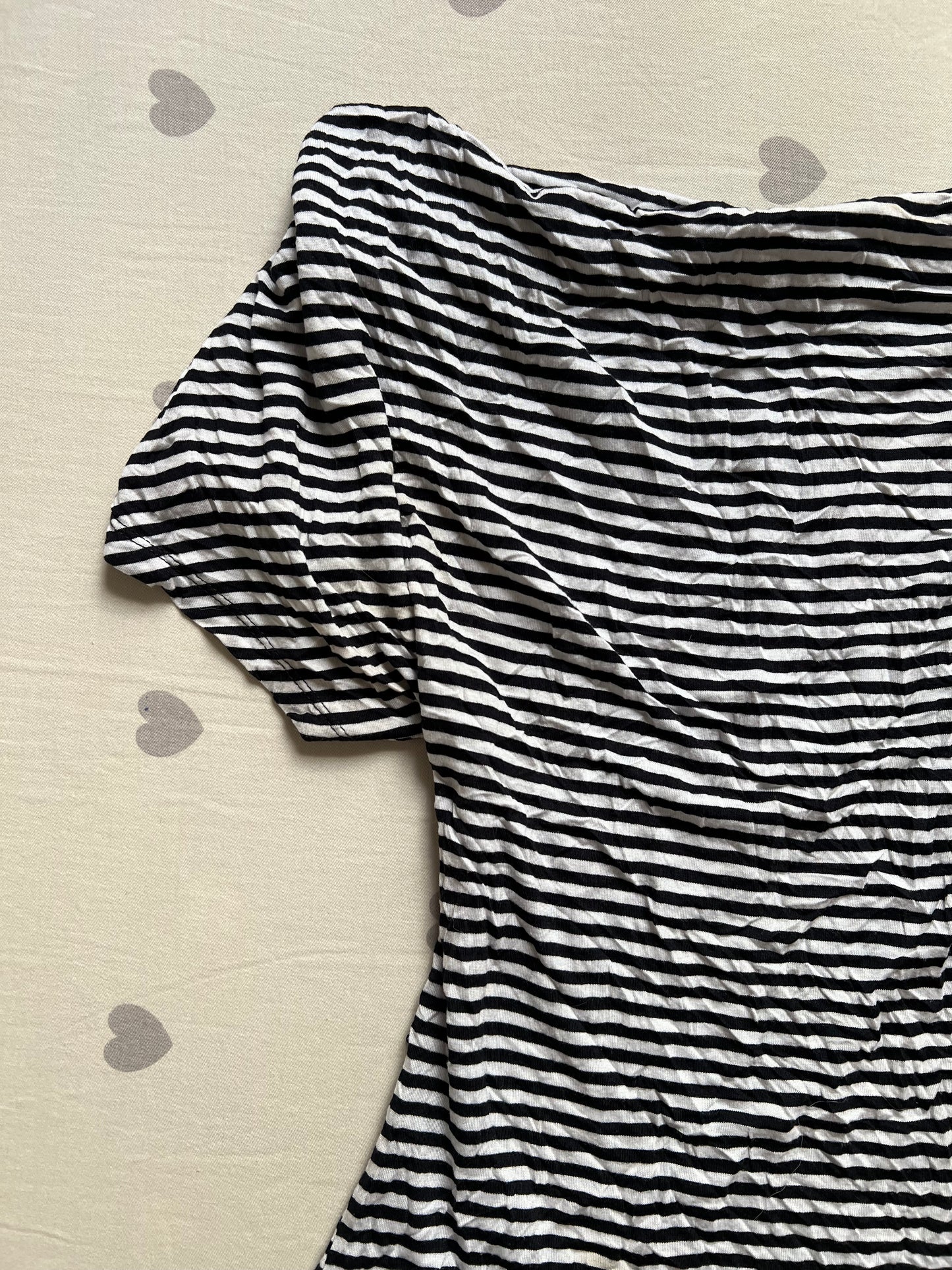 Striped off the shoulder top