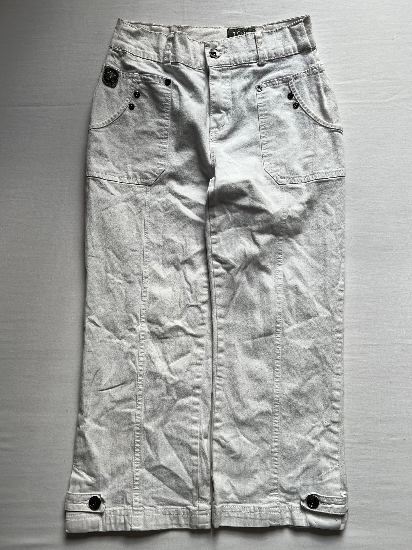 White y2k Nollywood capris