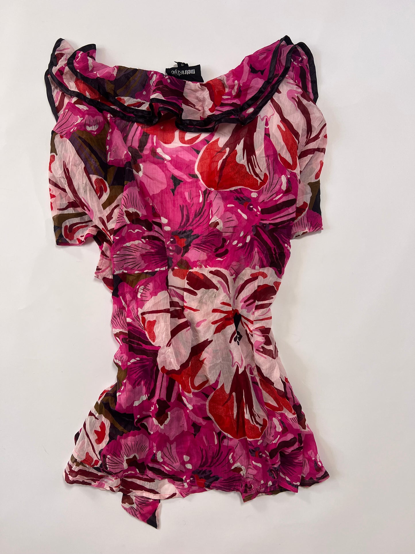 Floral ruffled blouse