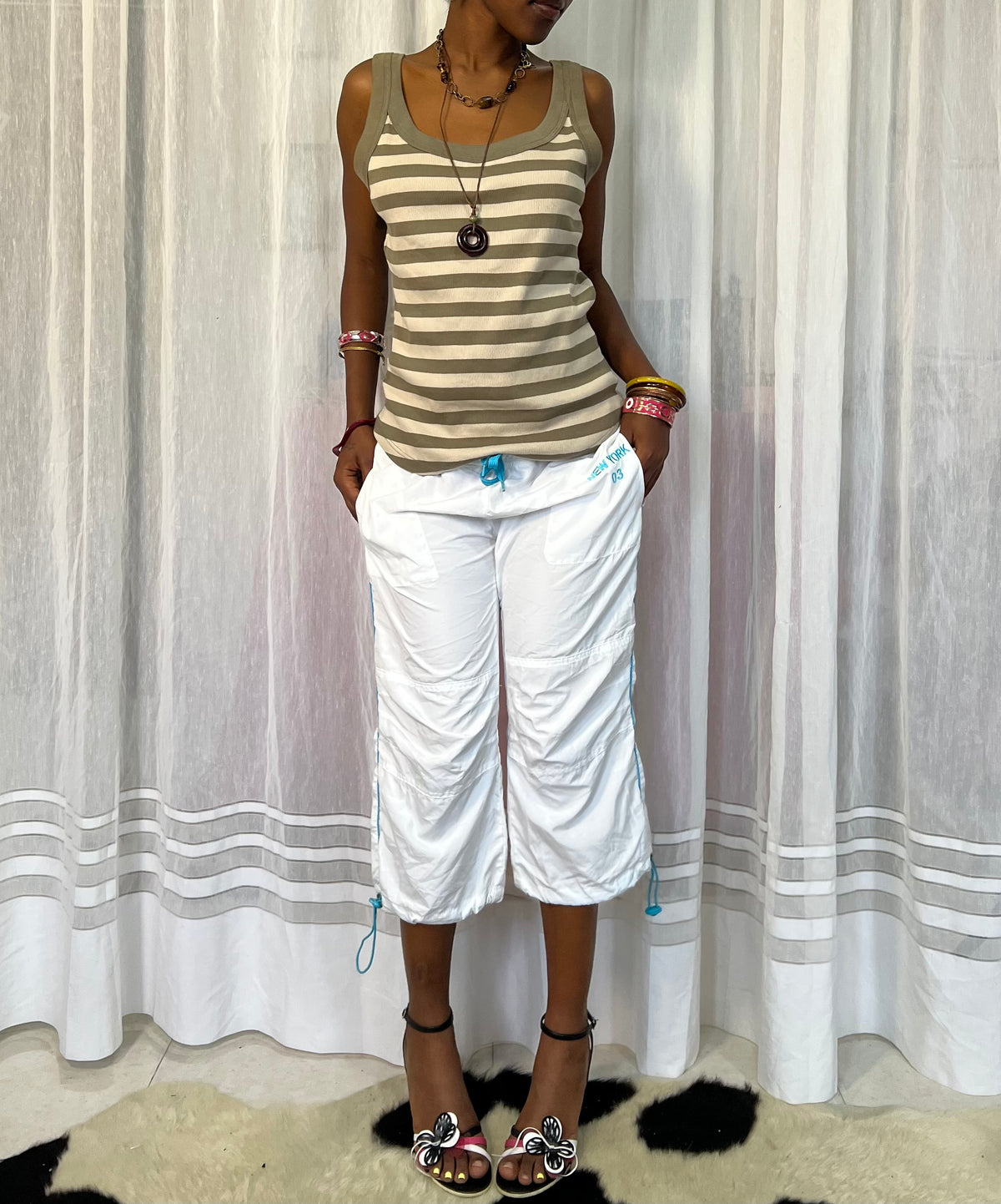 Slouchy striped tank