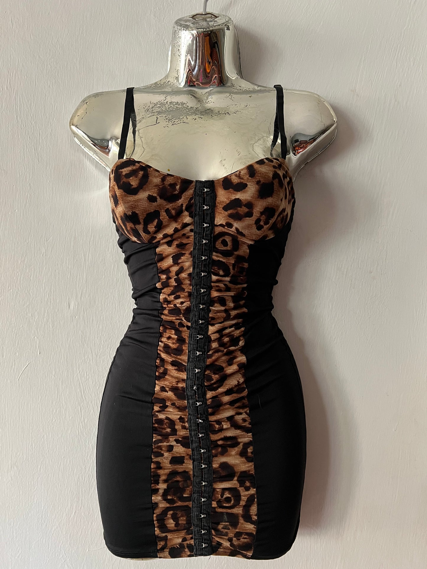 Leopard print bandage dress