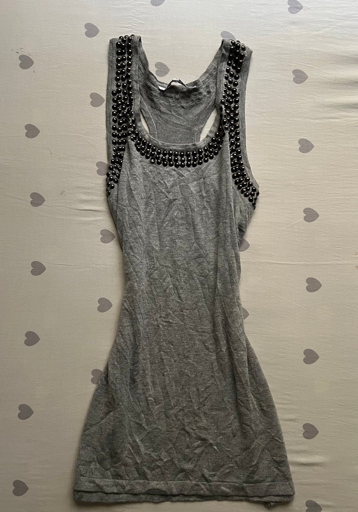 Studded grey tank top