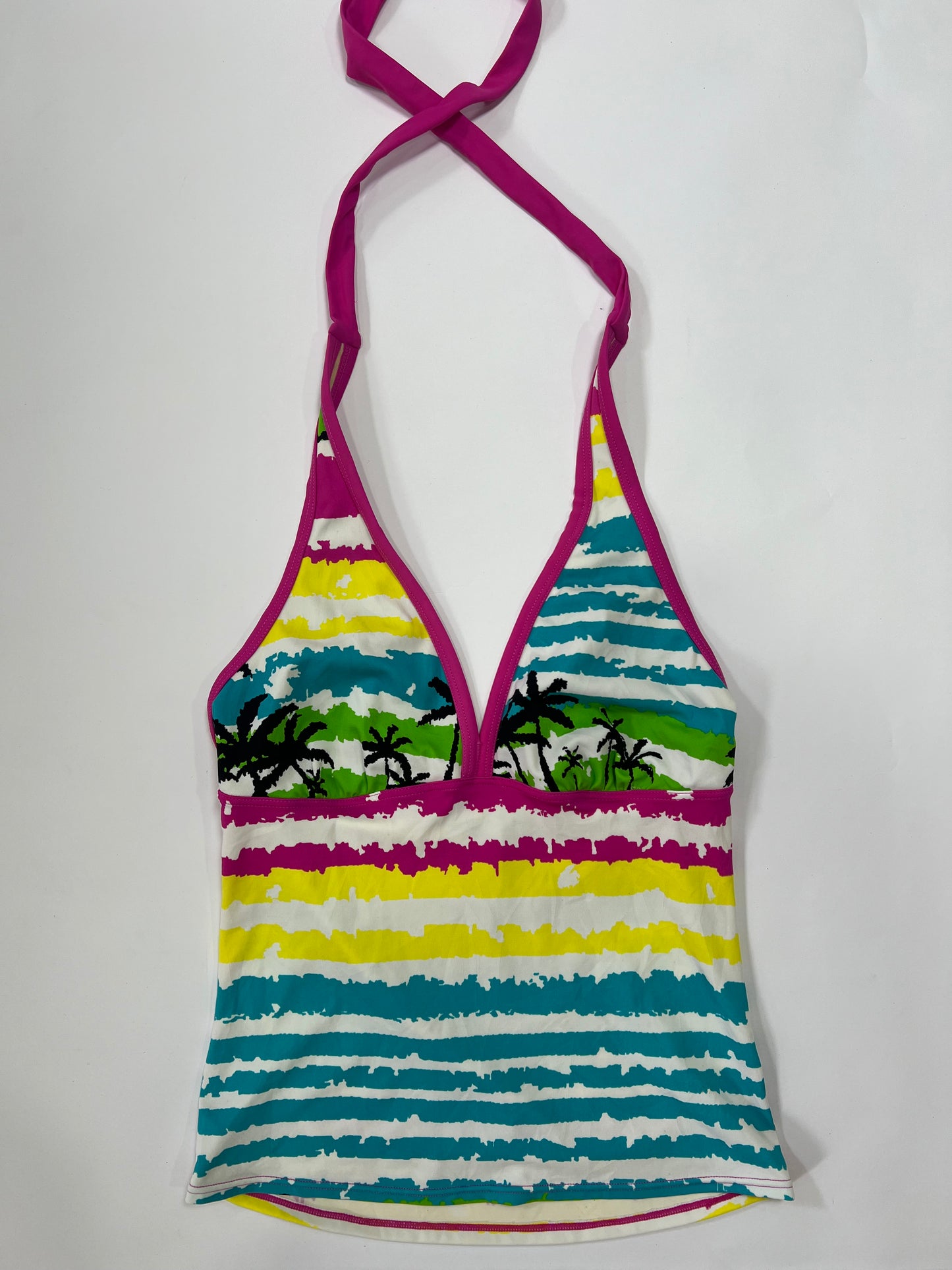 Tropical Stripe Halter Top