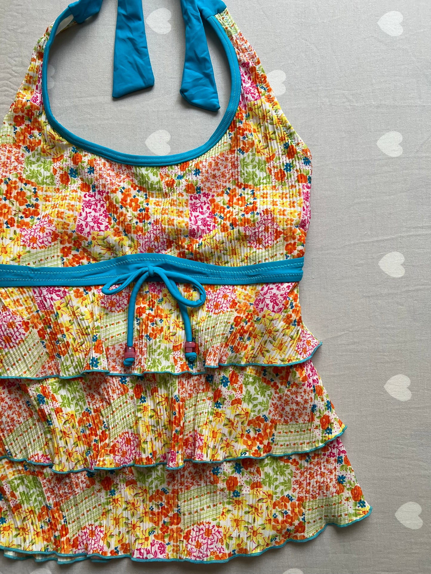 Ruffled floral print top