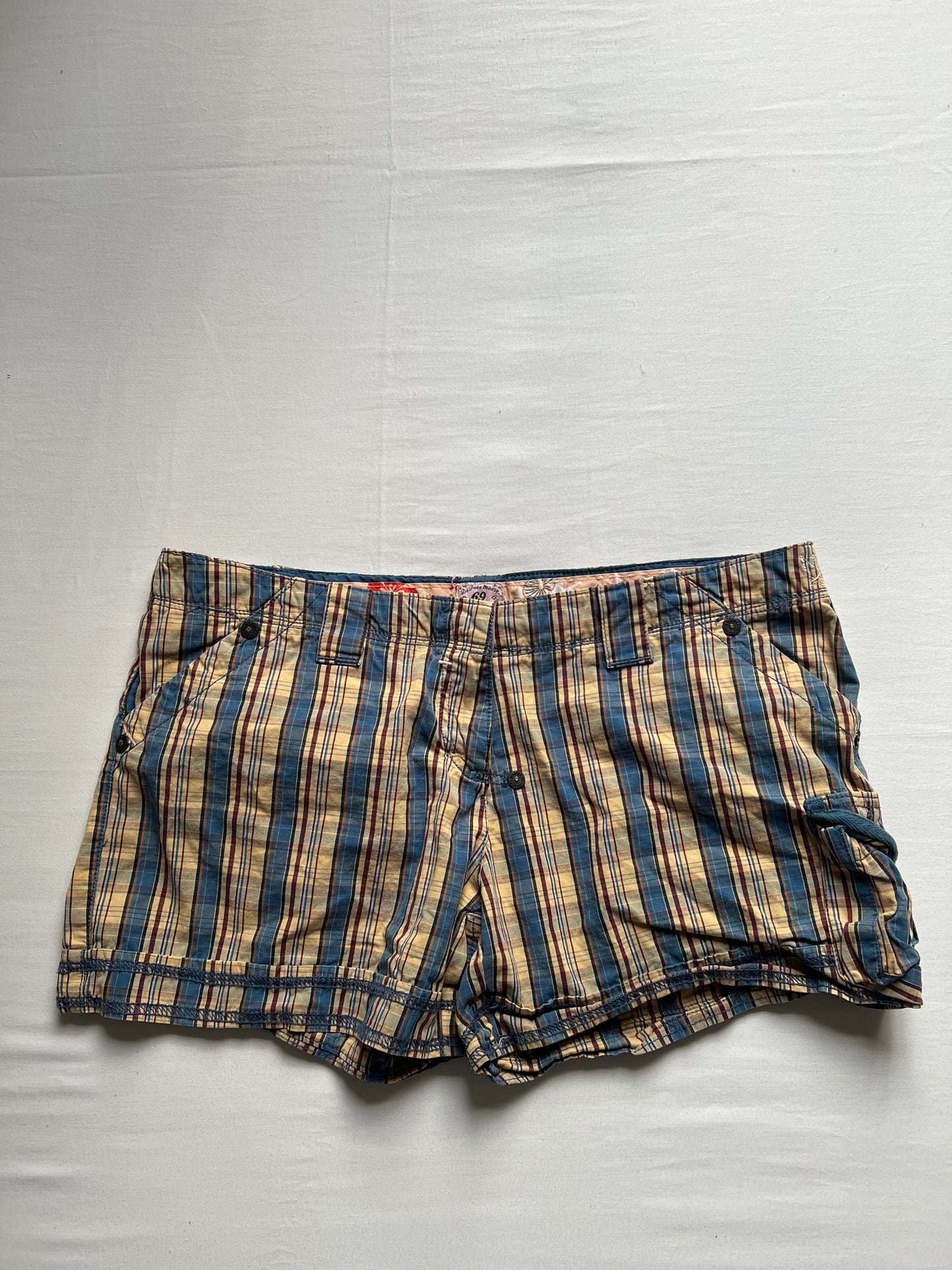 Plaid cotton shorts