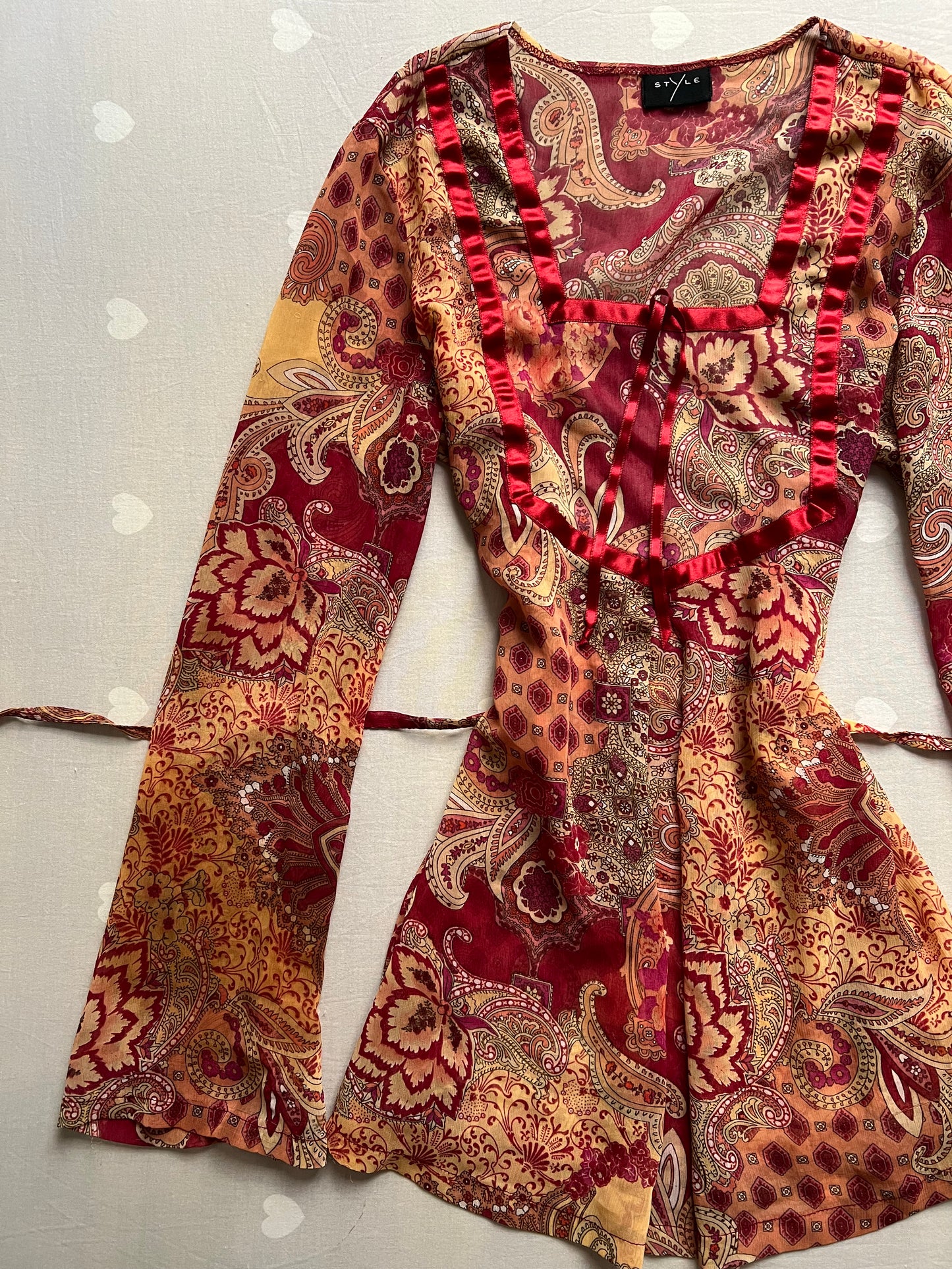 Paisley Print boho top