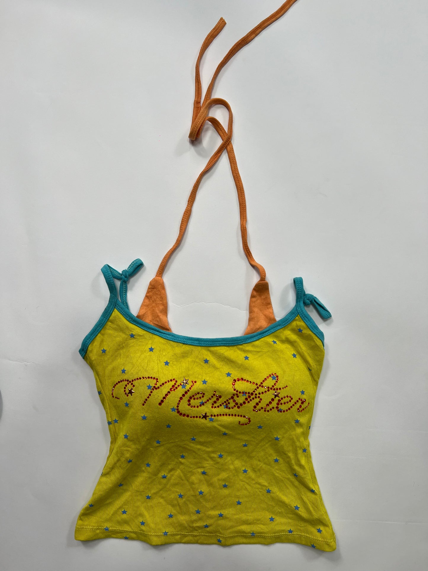 Graphic Halter Layered Tank
