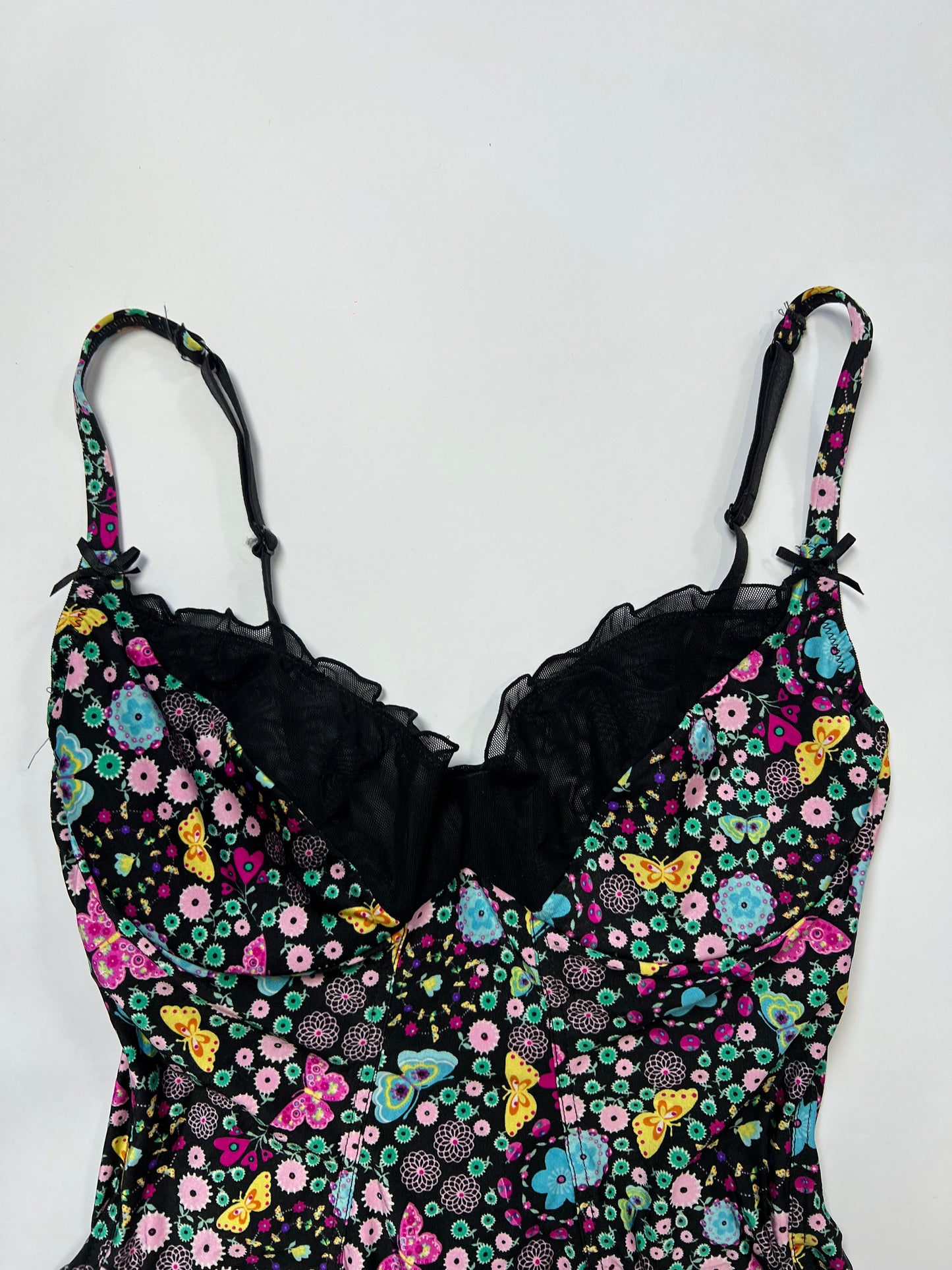Victoria Secret Butterfly Print Lace Trim Cami