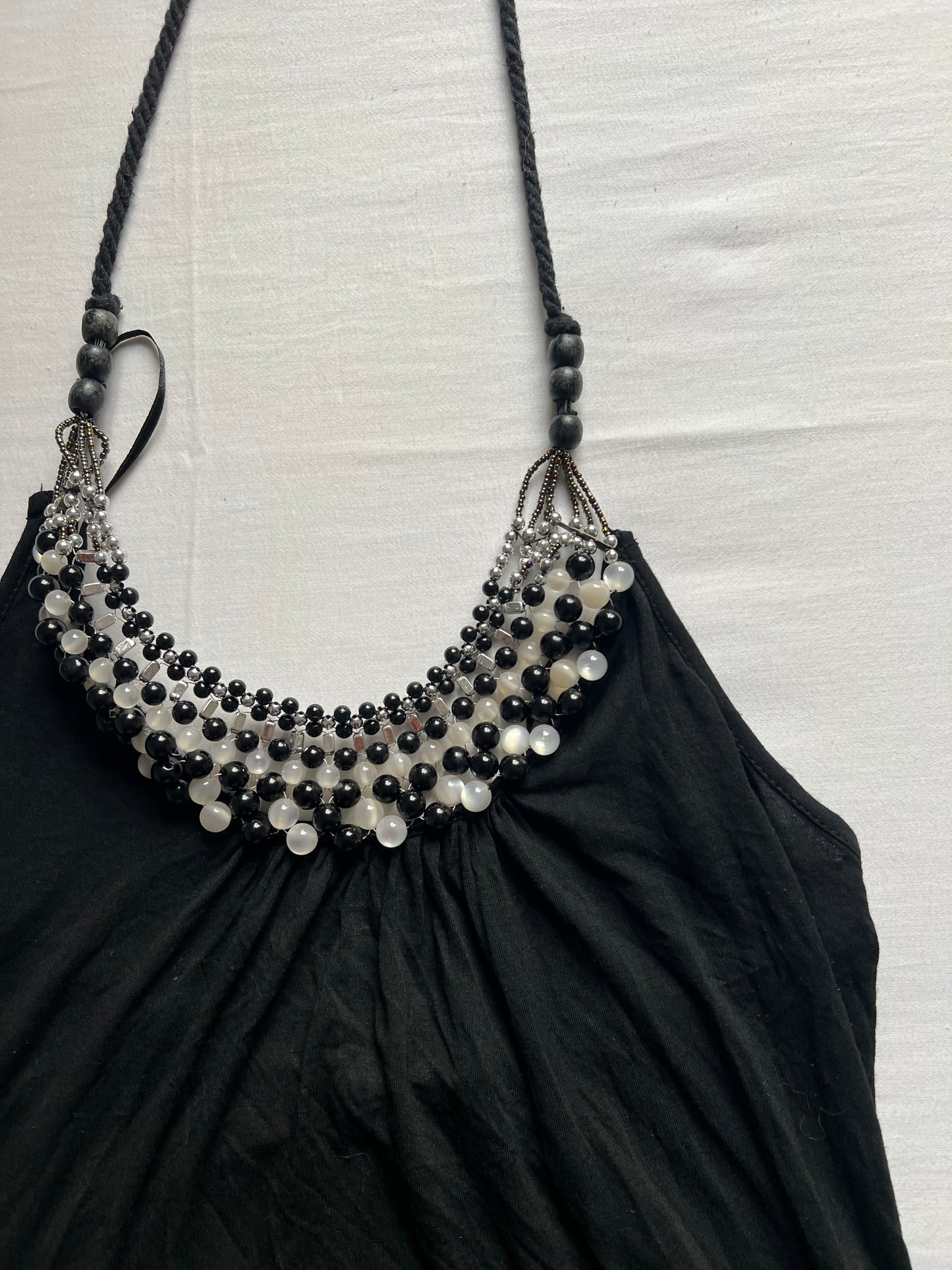 Beaded halter dress