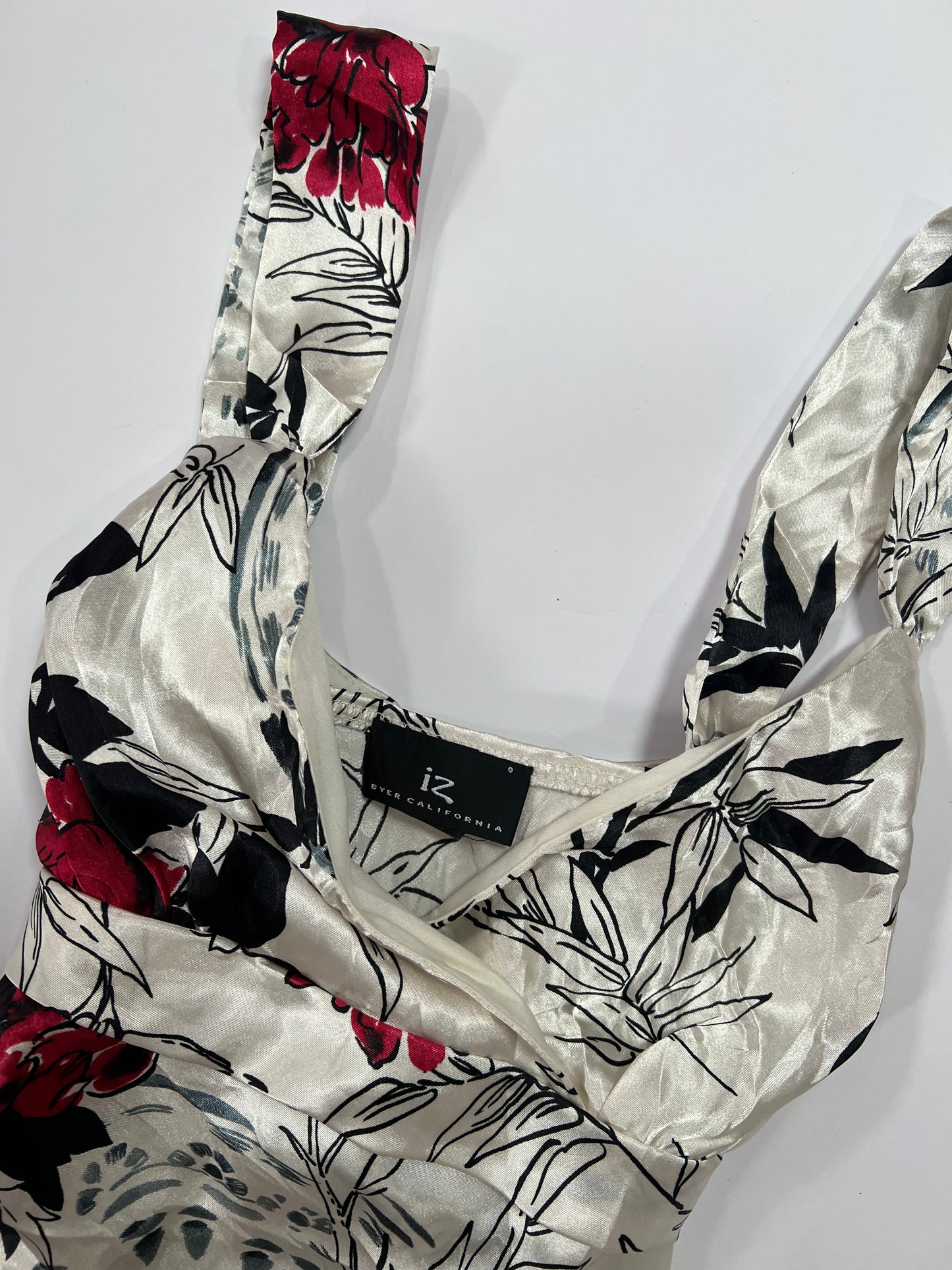 Floral Satin Peplum Top
