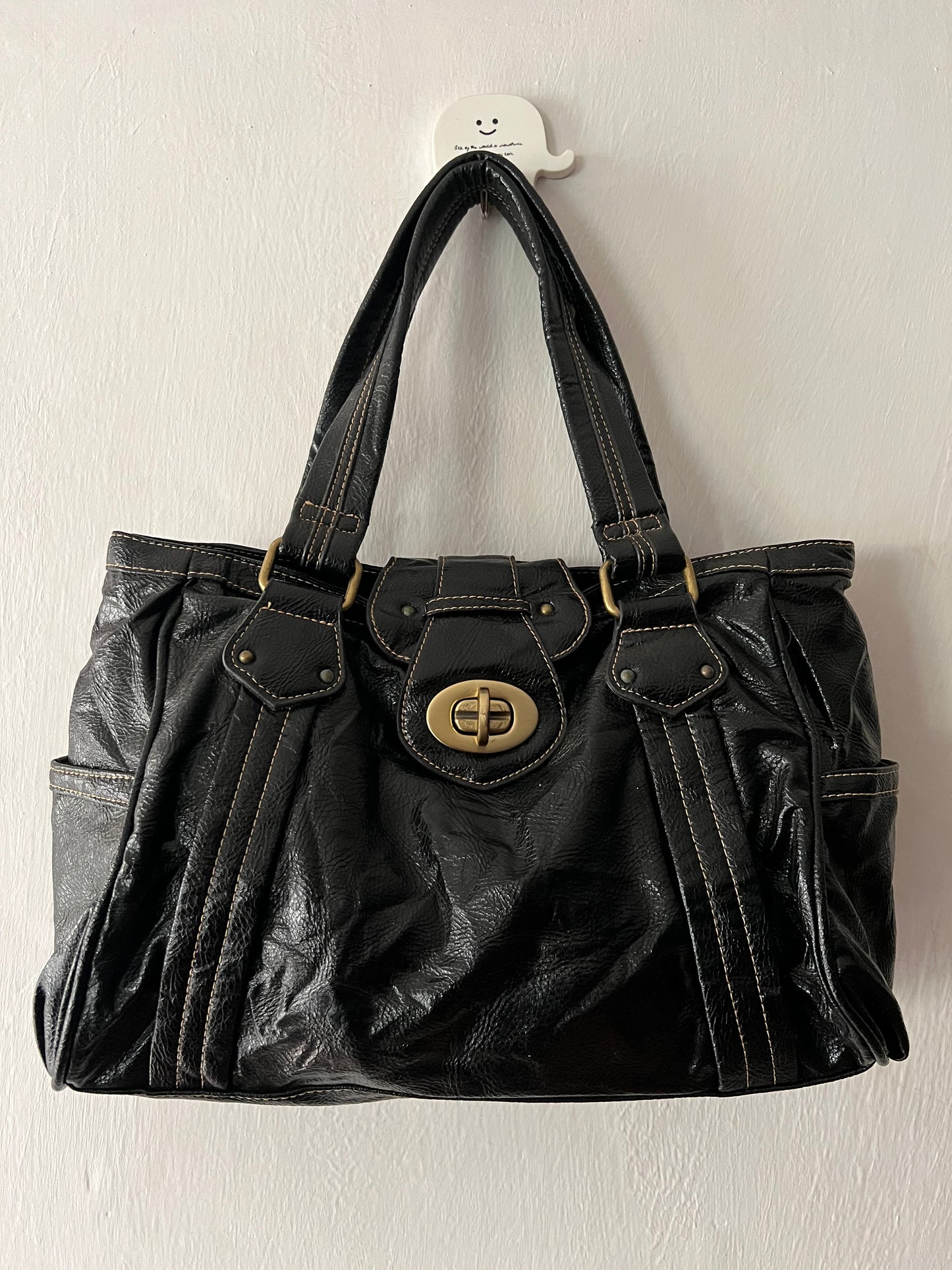 Boxy Leather Shoulder Bag
