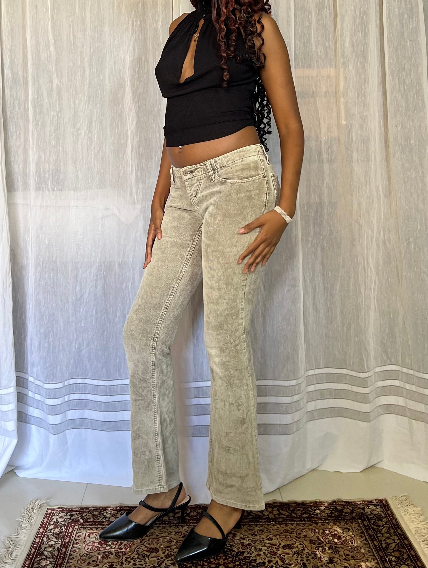 Bootcut corduroy pants