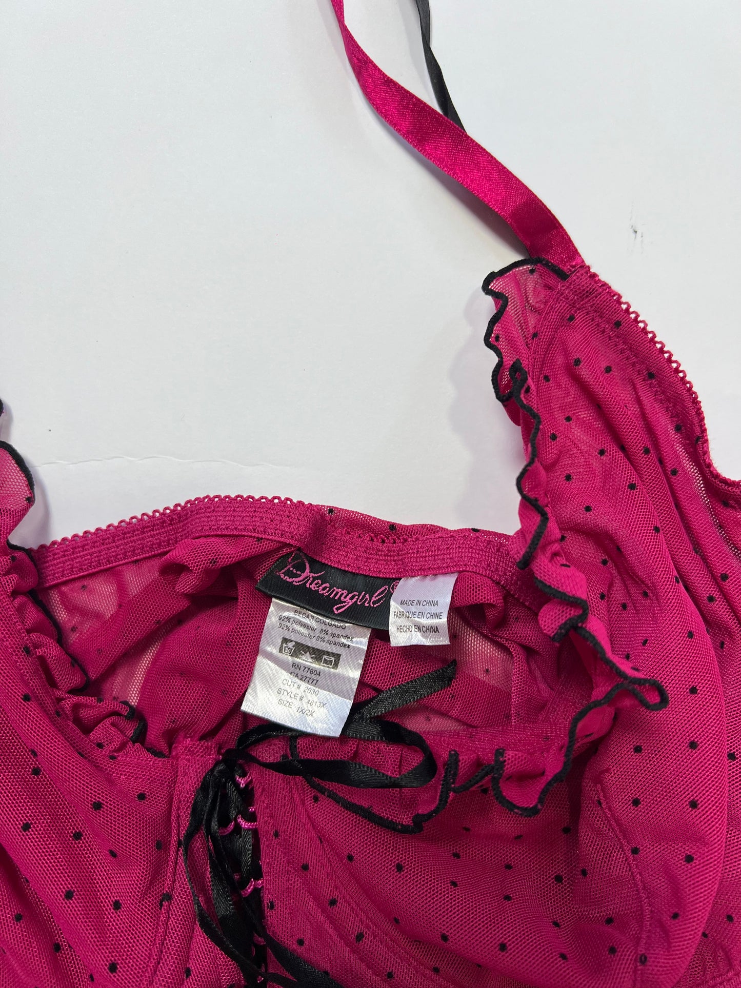 Polka Dot Lace-Up Halter Dress Top