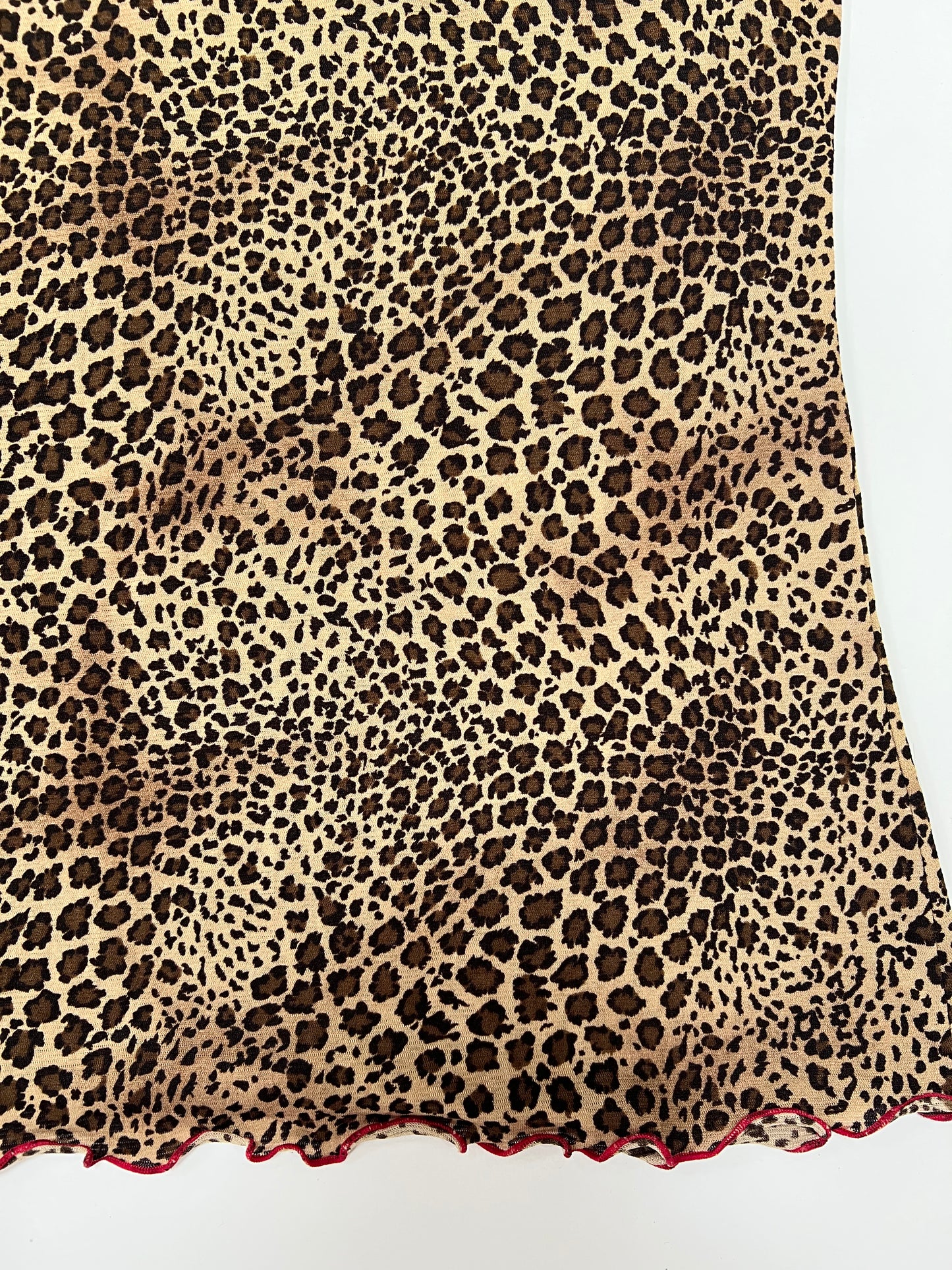 Leopard Print Lace Trim Cami