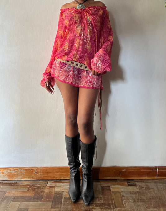 Pink bohemian dress