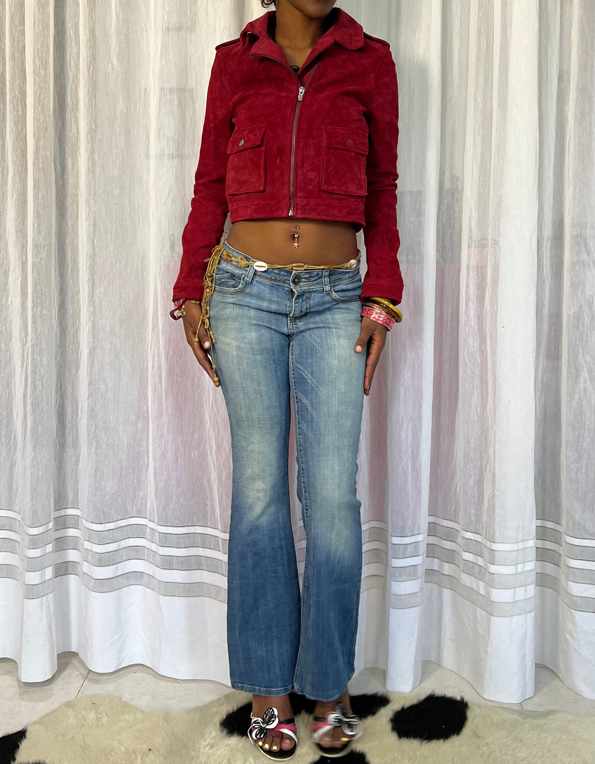 Burgundy Suede Leather Jacket