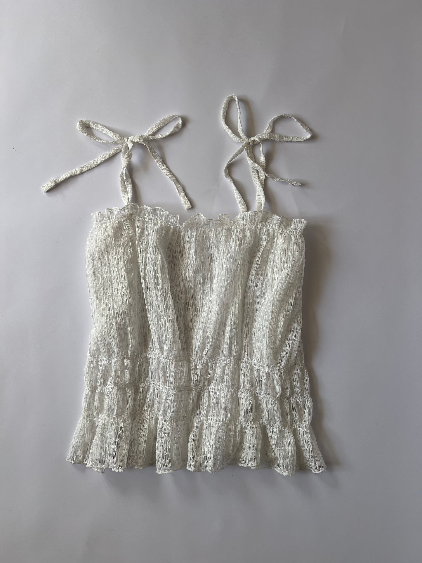 Sheer smoked waist cami top