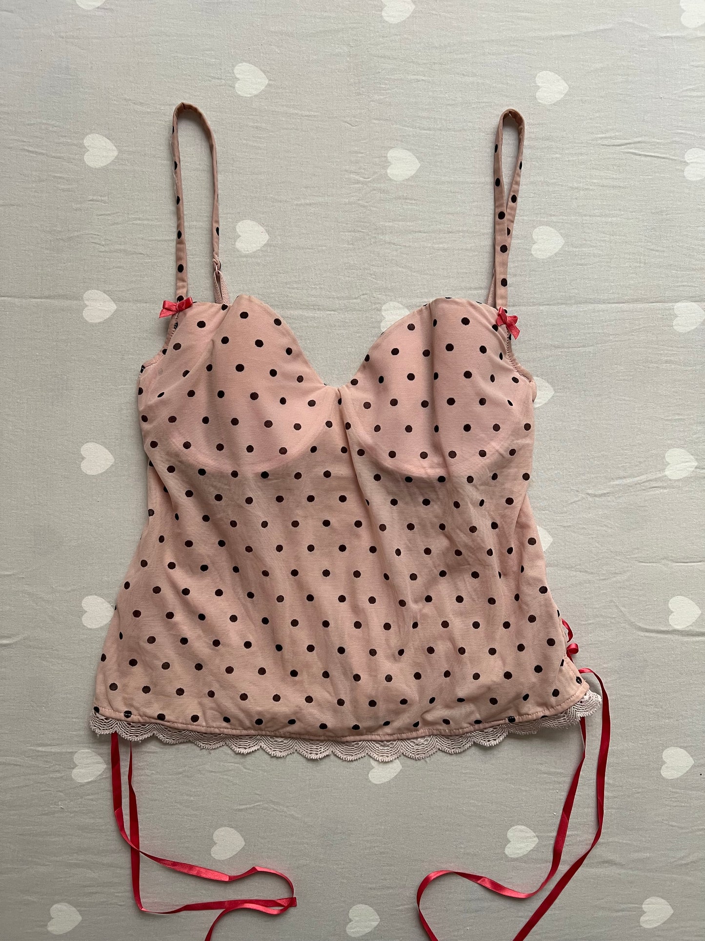 Victoria Secret polka dot corset cami