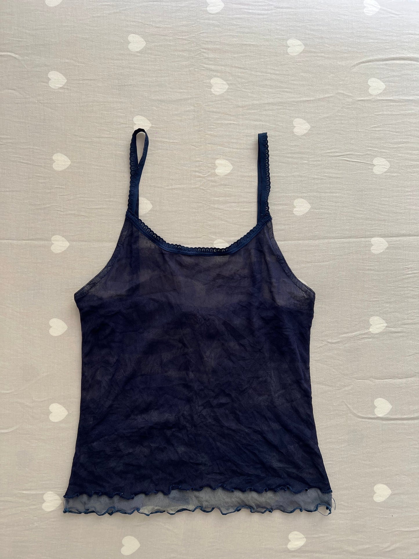 Mesh layered cami top