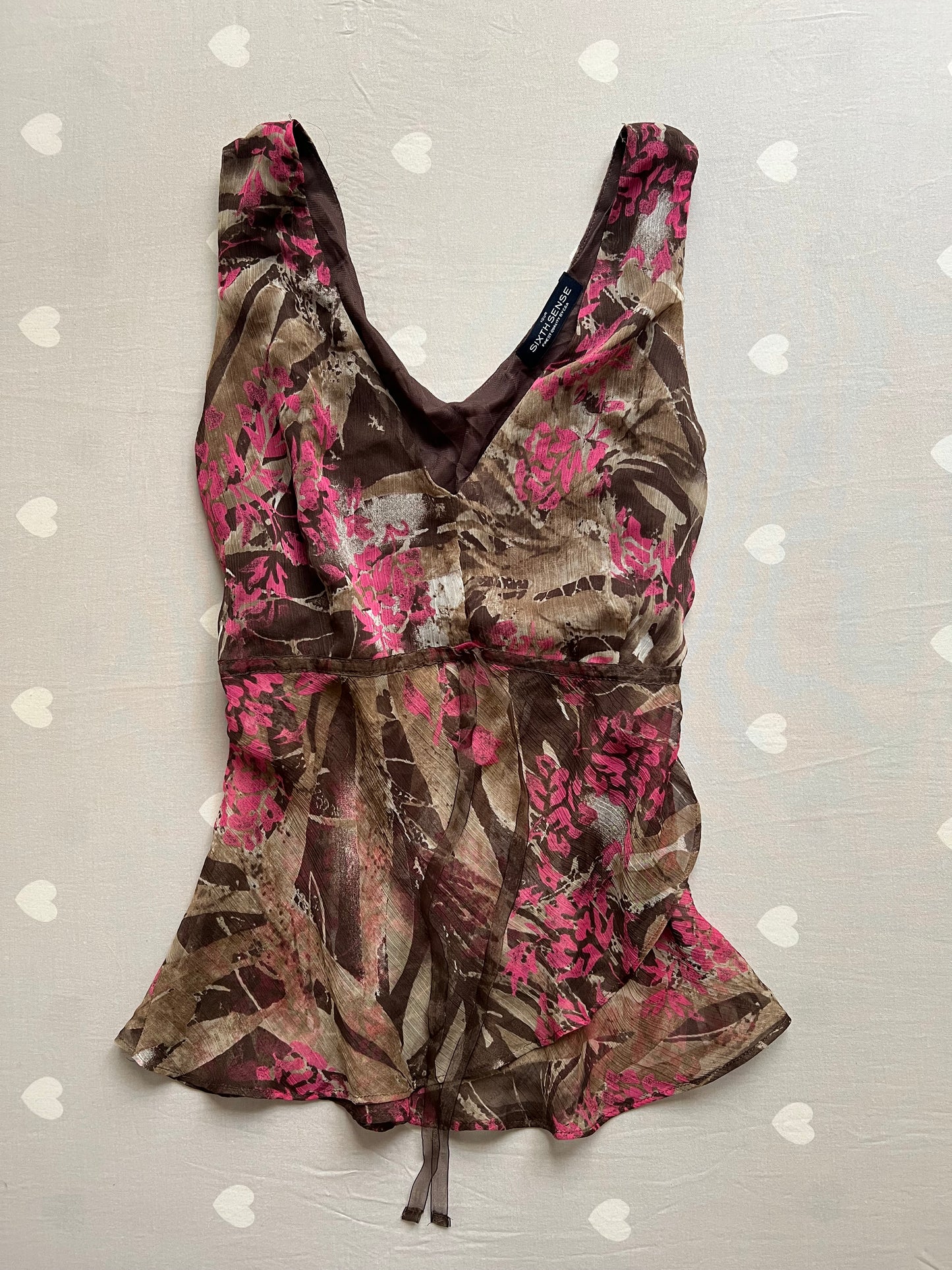 Whimsy chiffon cami top