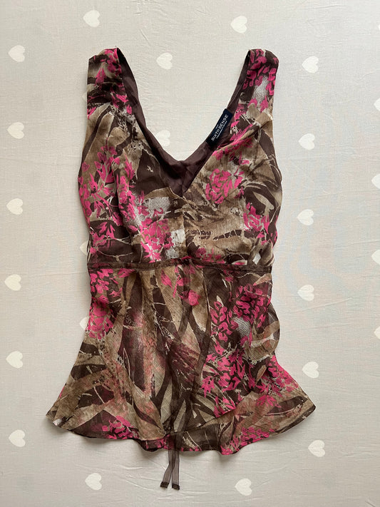 Whimsy chiffon cami top