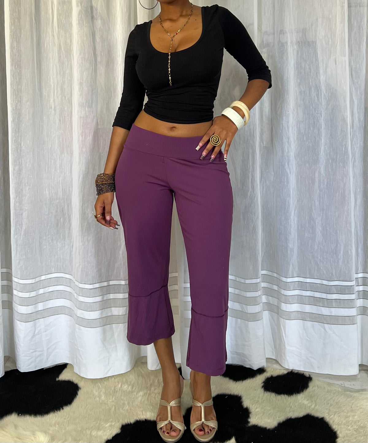Purple Puma athleisure capris