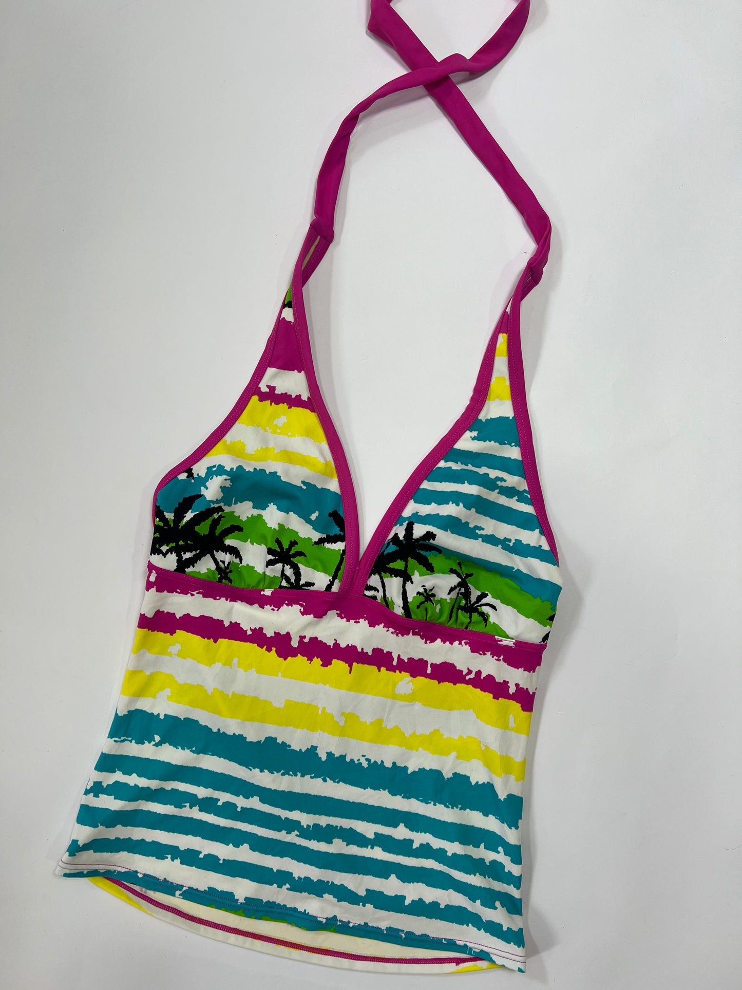 Tropical Stripe Halter Top