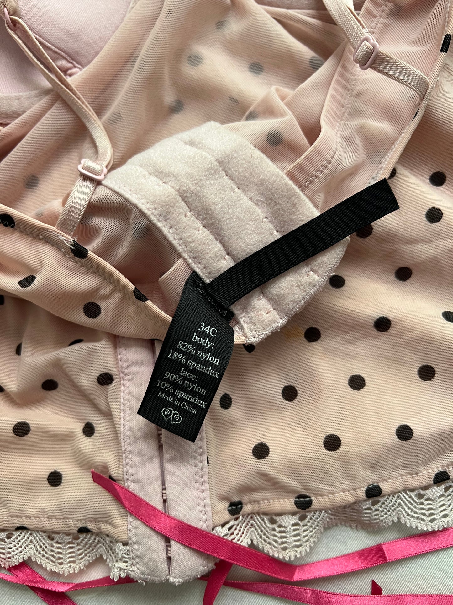 Victoria Secret polka dot corset cami