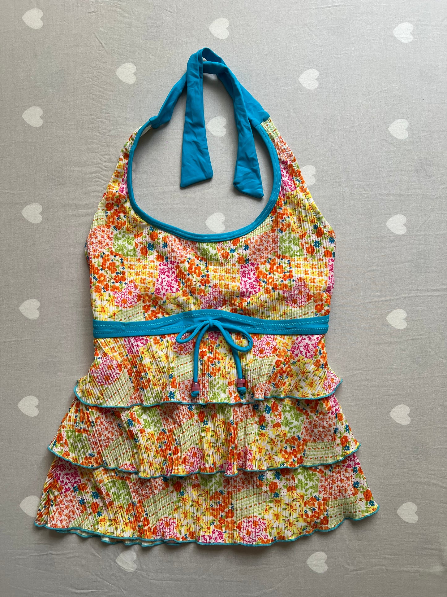 Ruffled floral print top