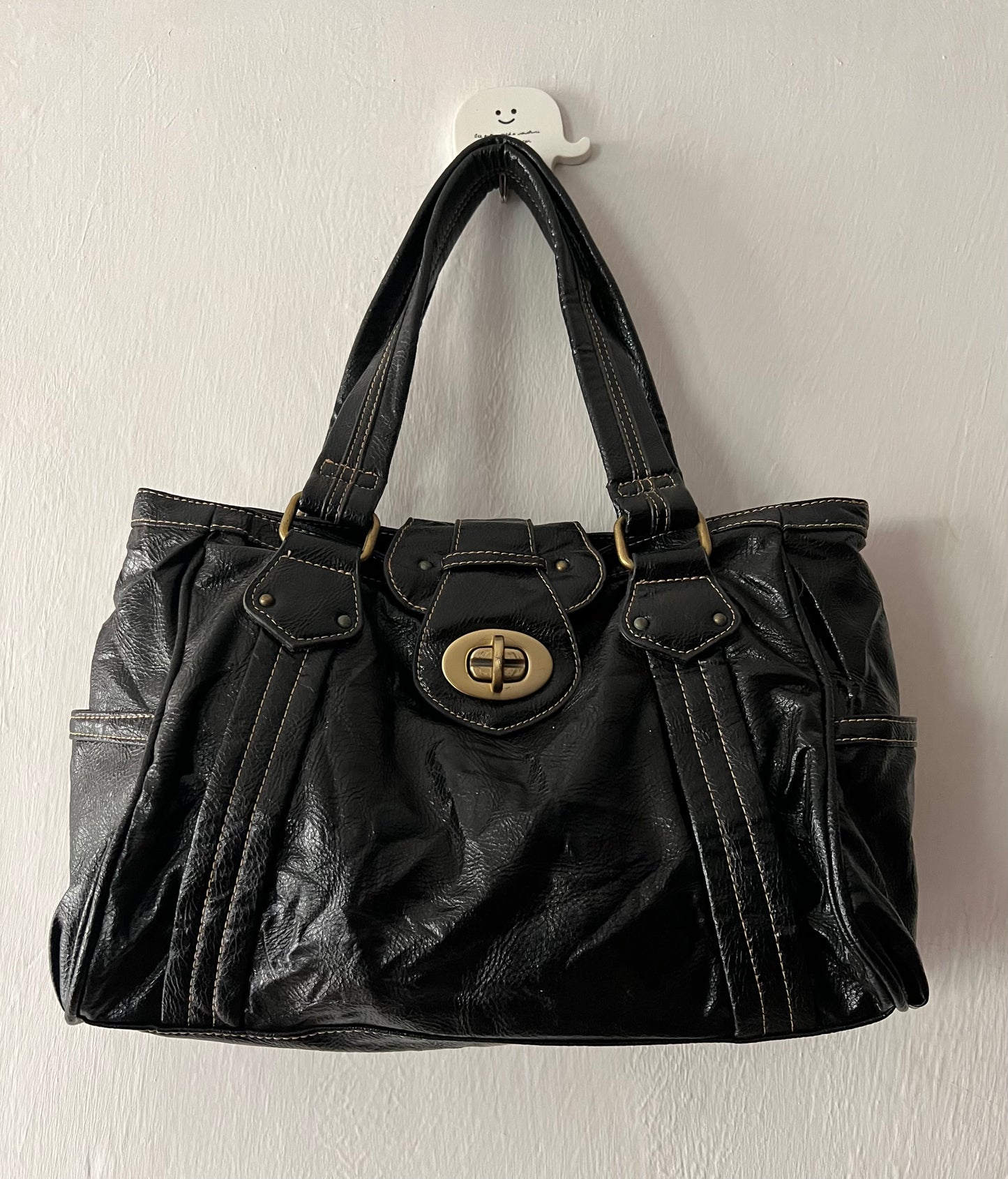 Boxy Leather Shoulder Bag