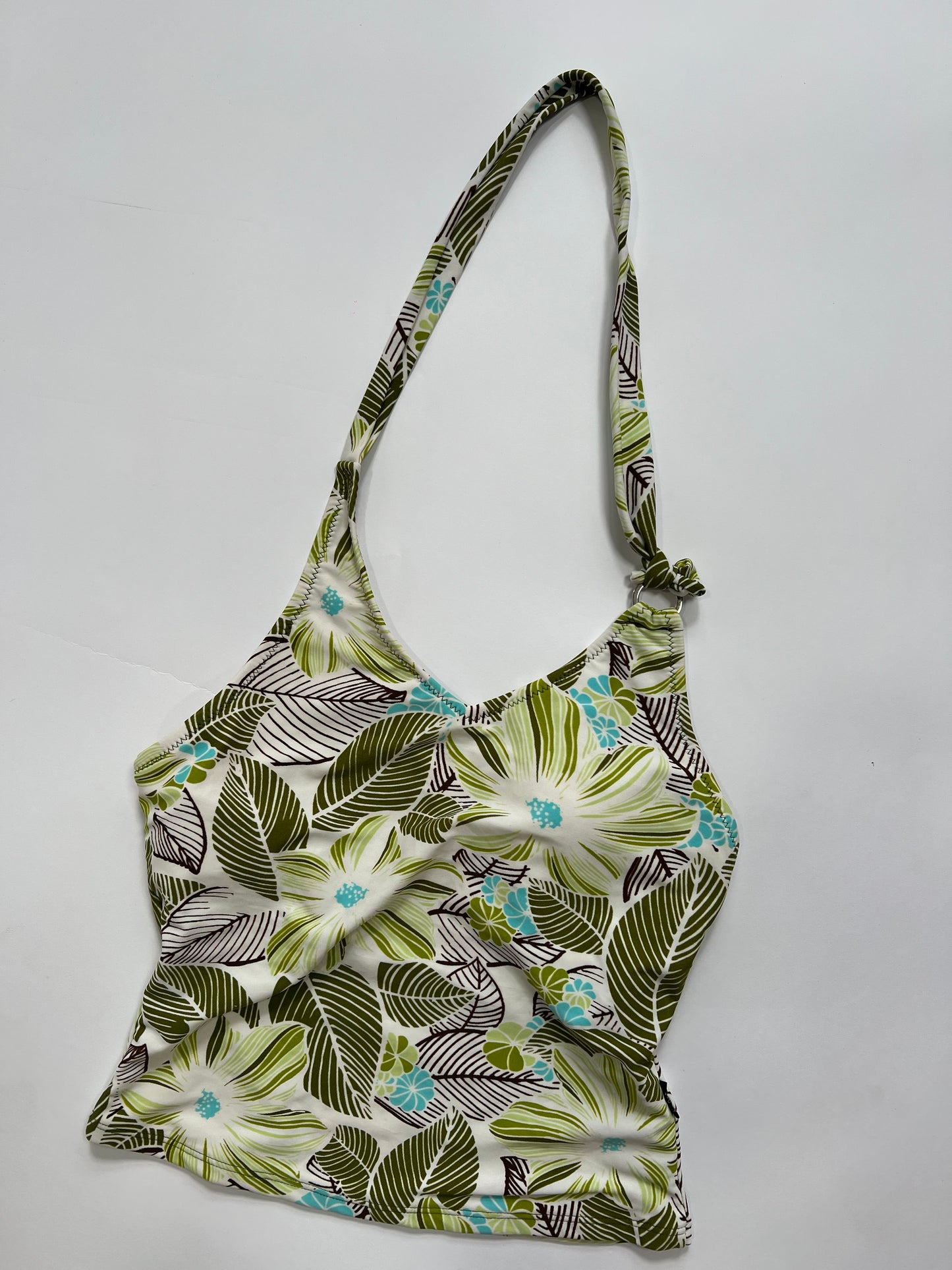 Tropical Floral Halter Top