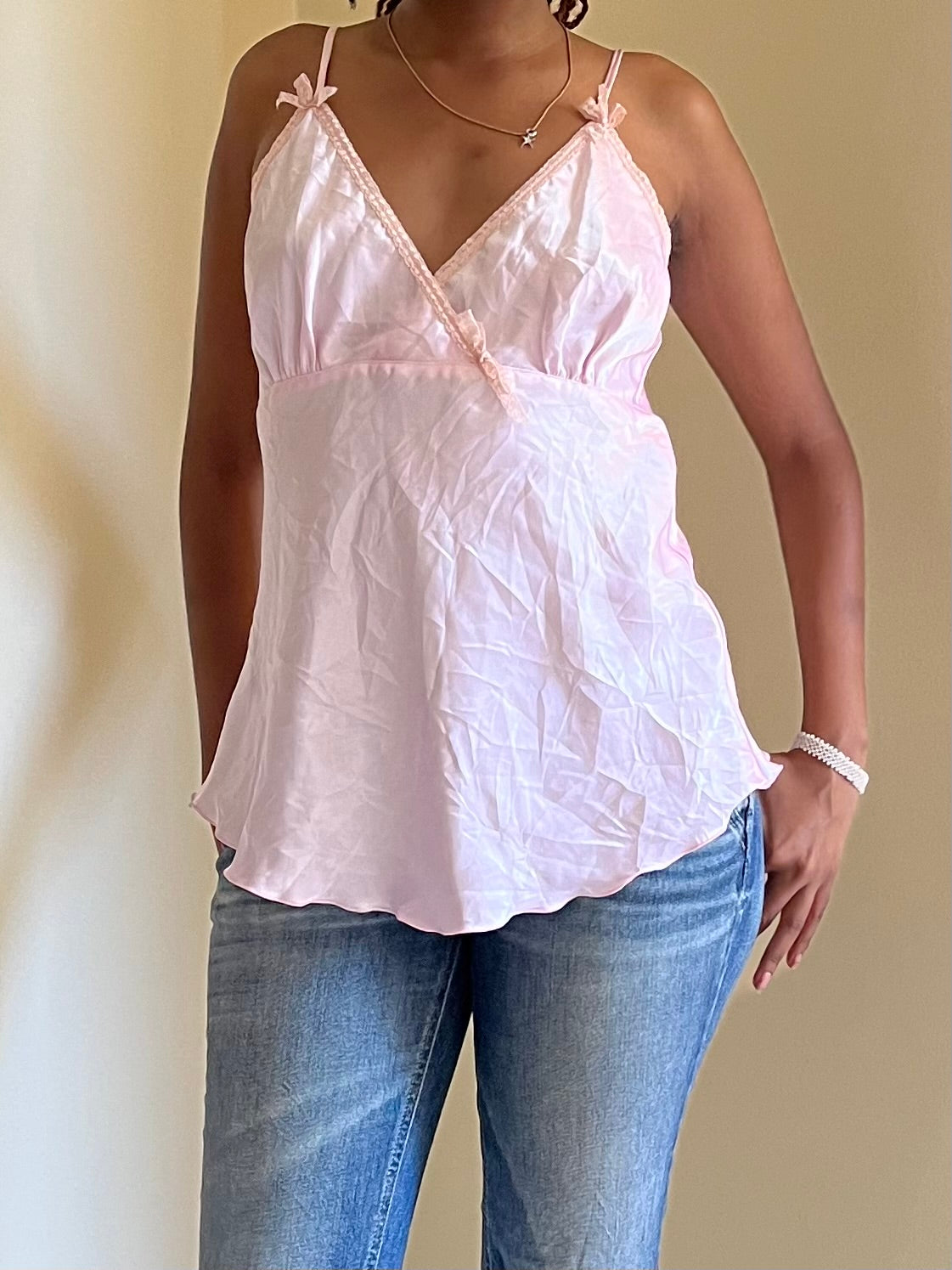 Lilac Satin Cami top