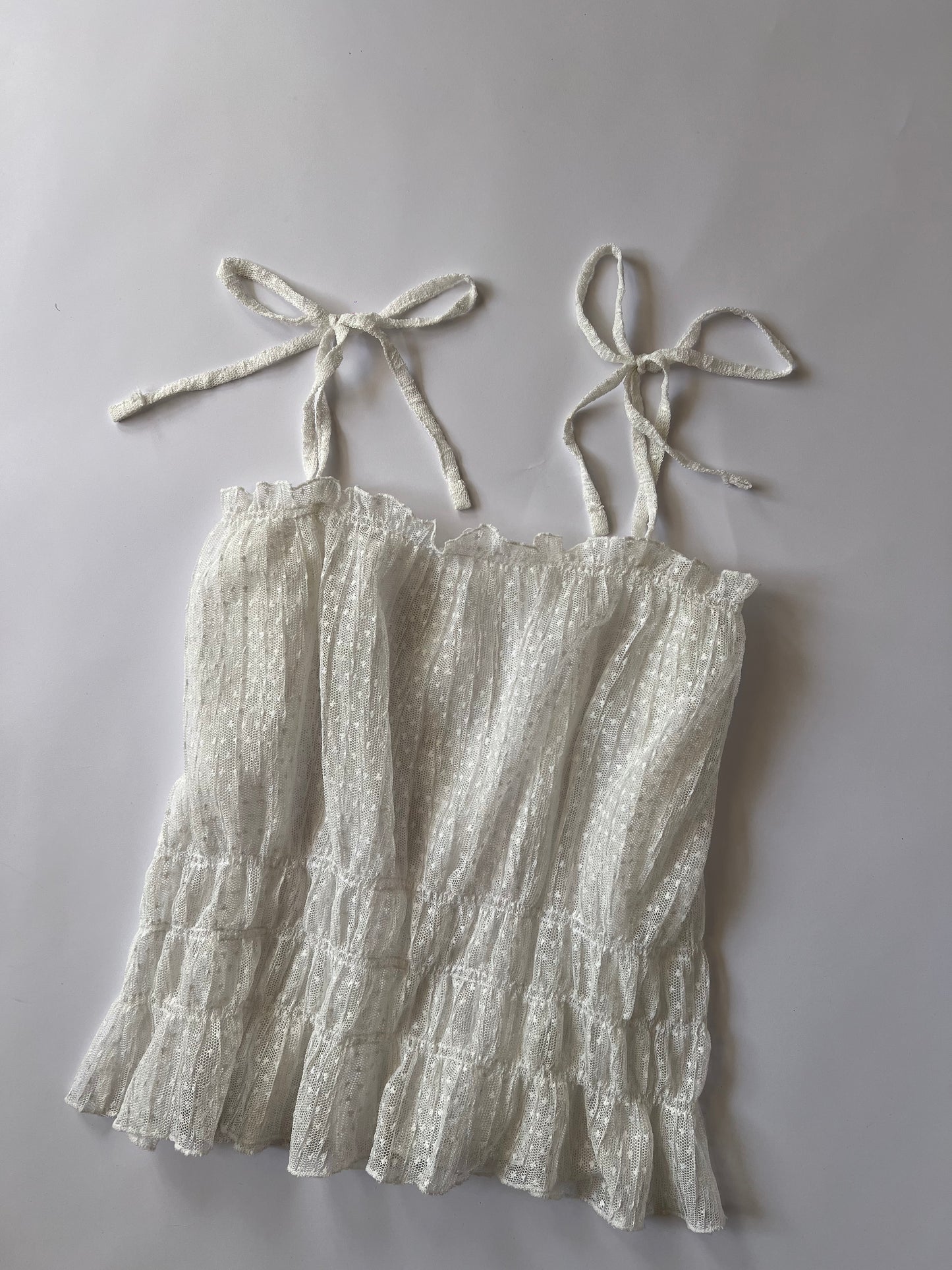 Sheer smoked waist cami top