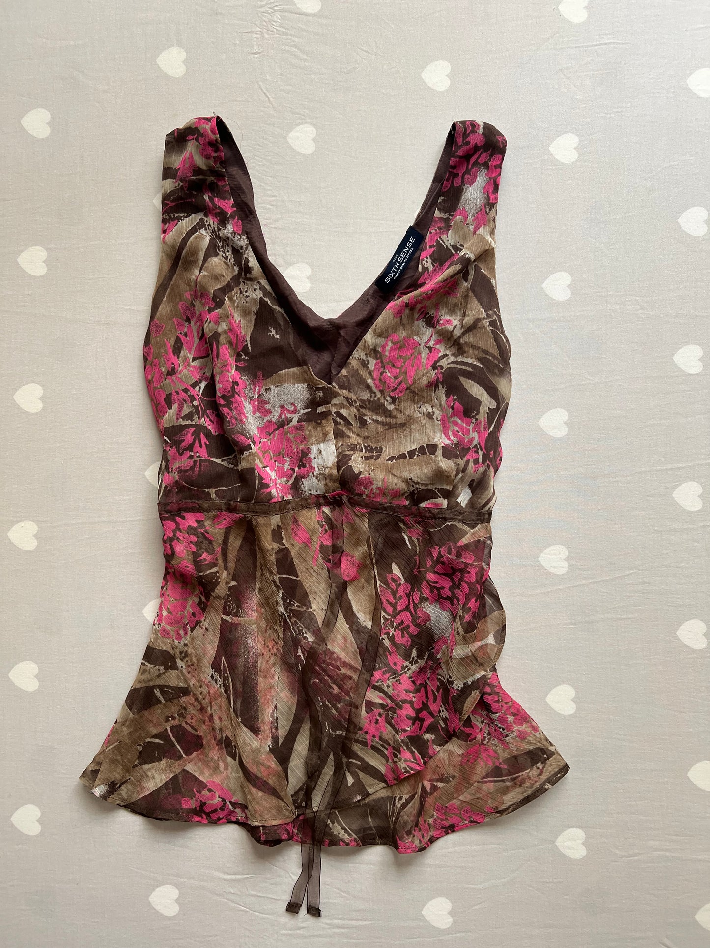 Whimsy chiffon cami top