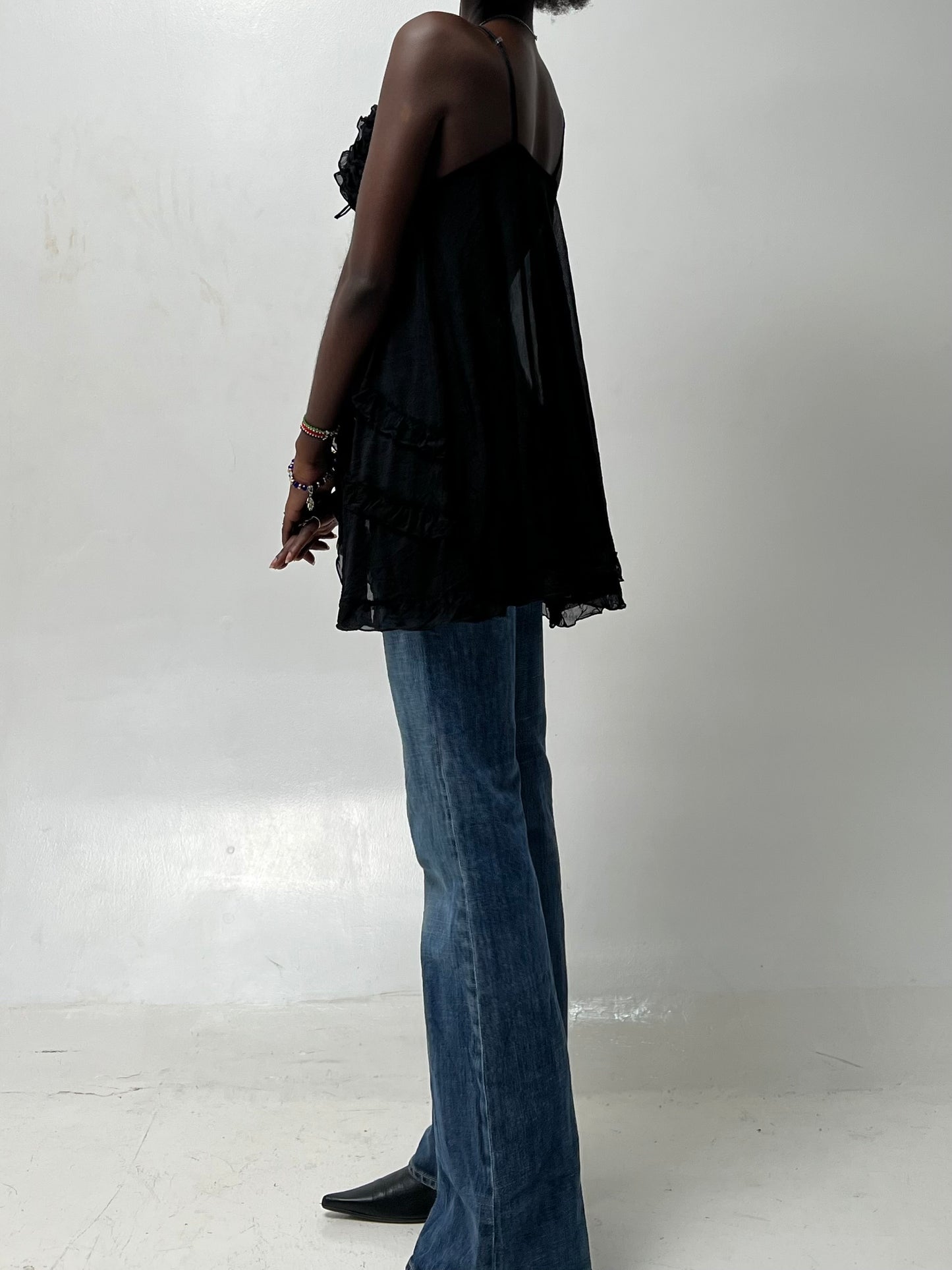 Open front Y2k lingerie dress/top