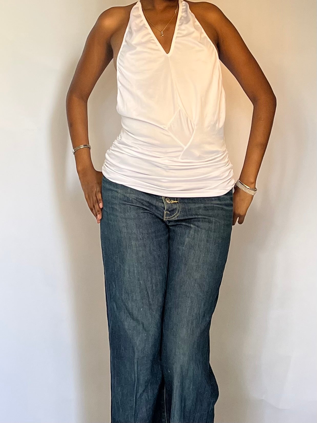 Halter neck dress top