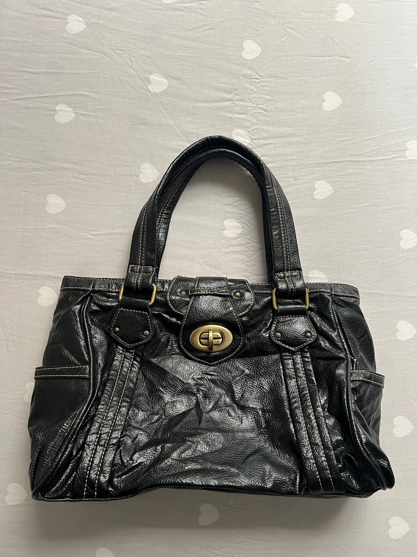 Boxy Leather Shoulder Bag