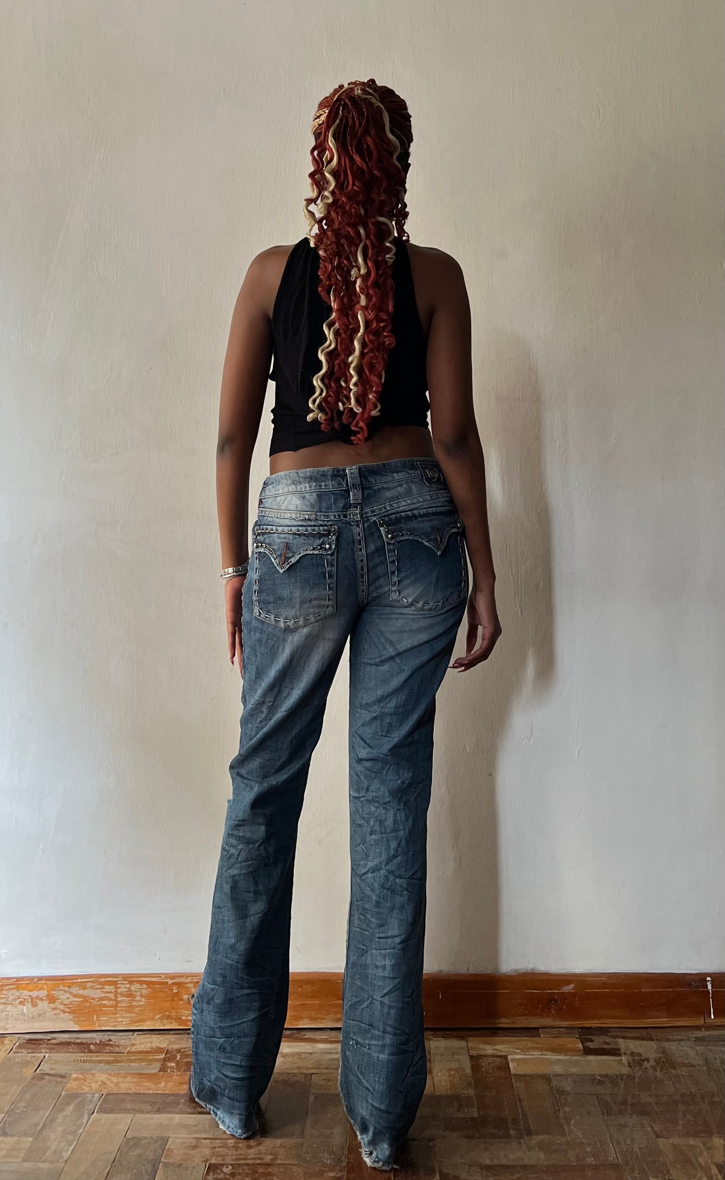 Distressed ragged Lowrise y2k jeans