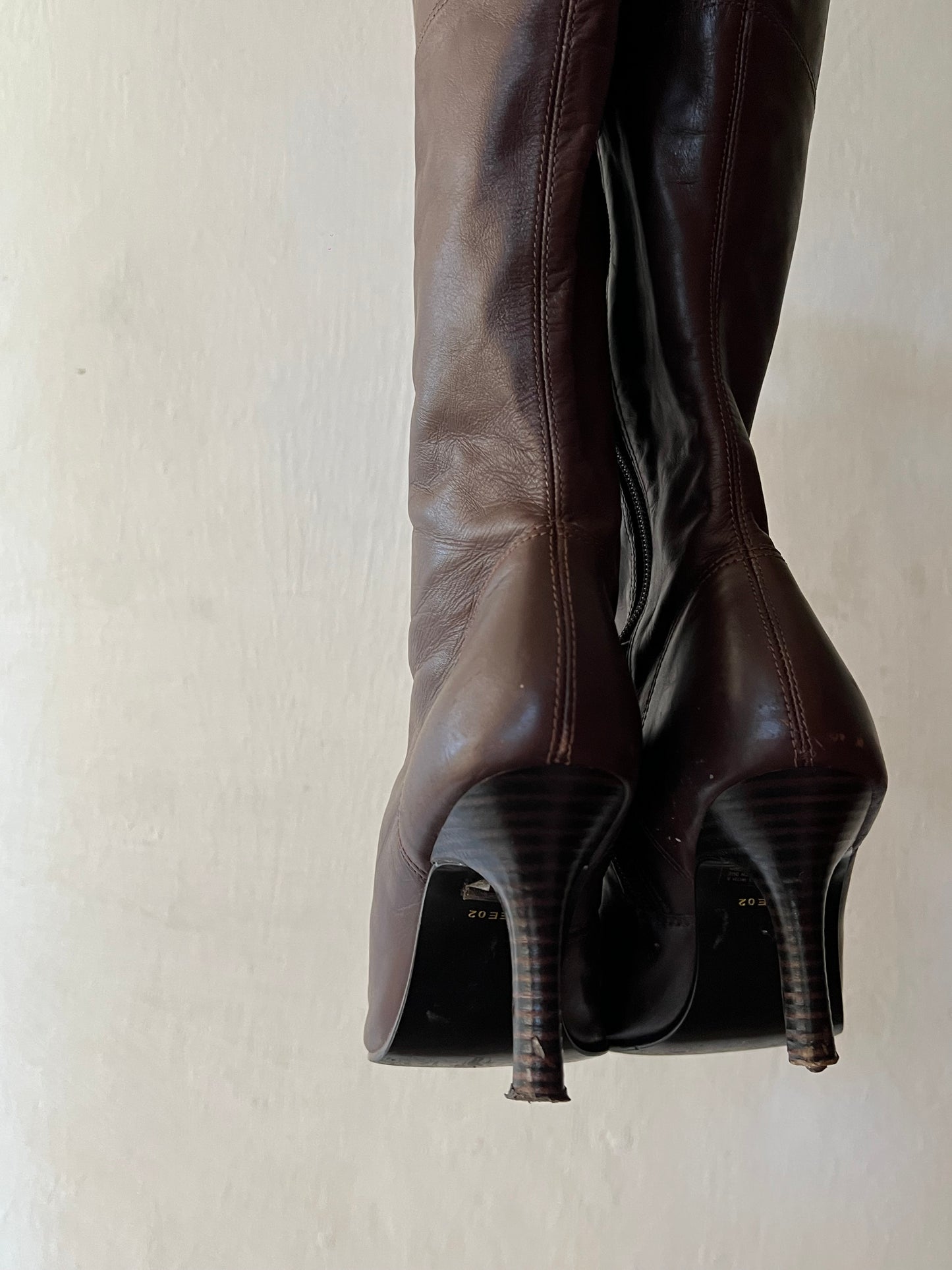 Square Toe Leather Boots