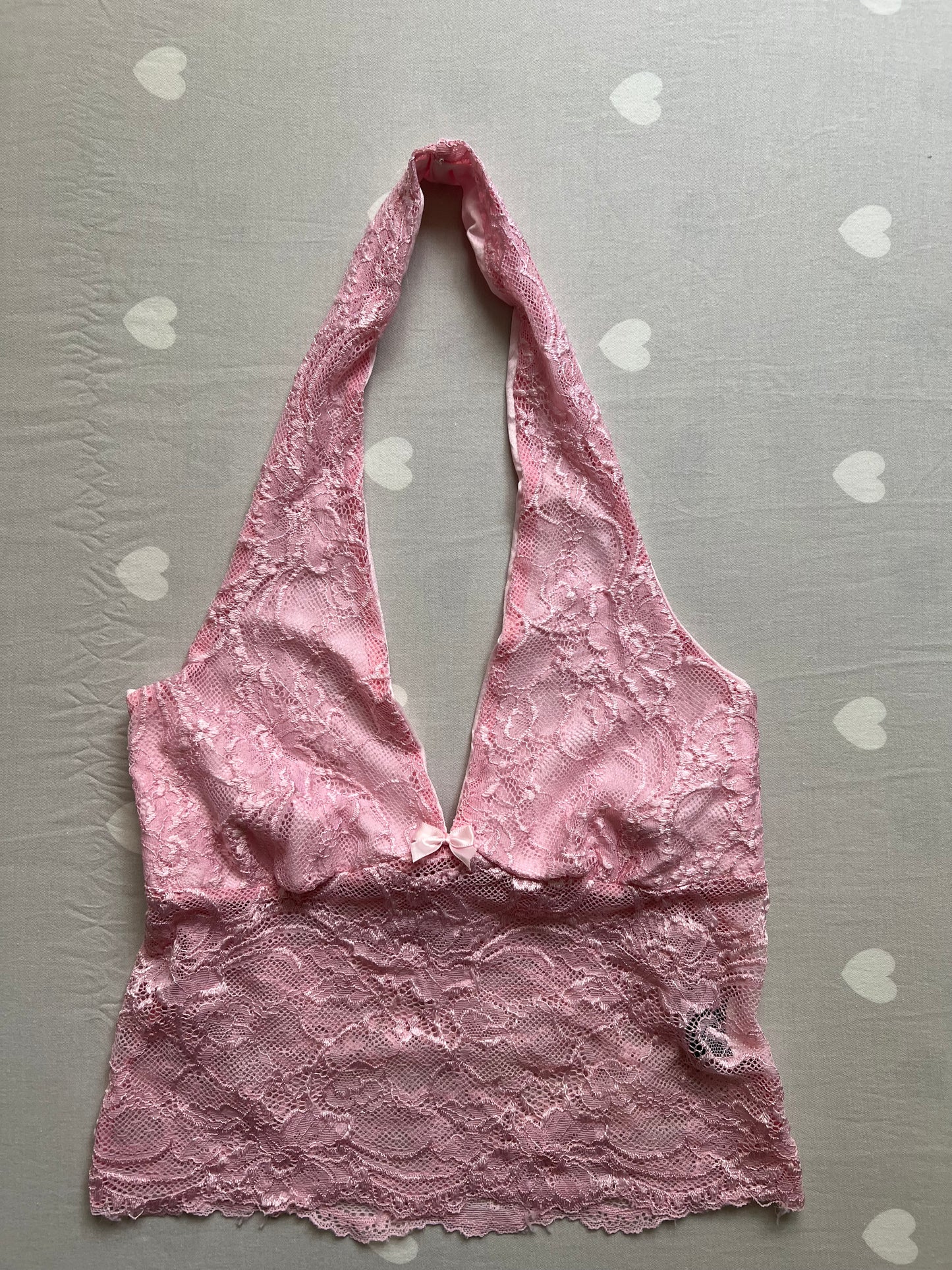 Pink Lace Halter Top