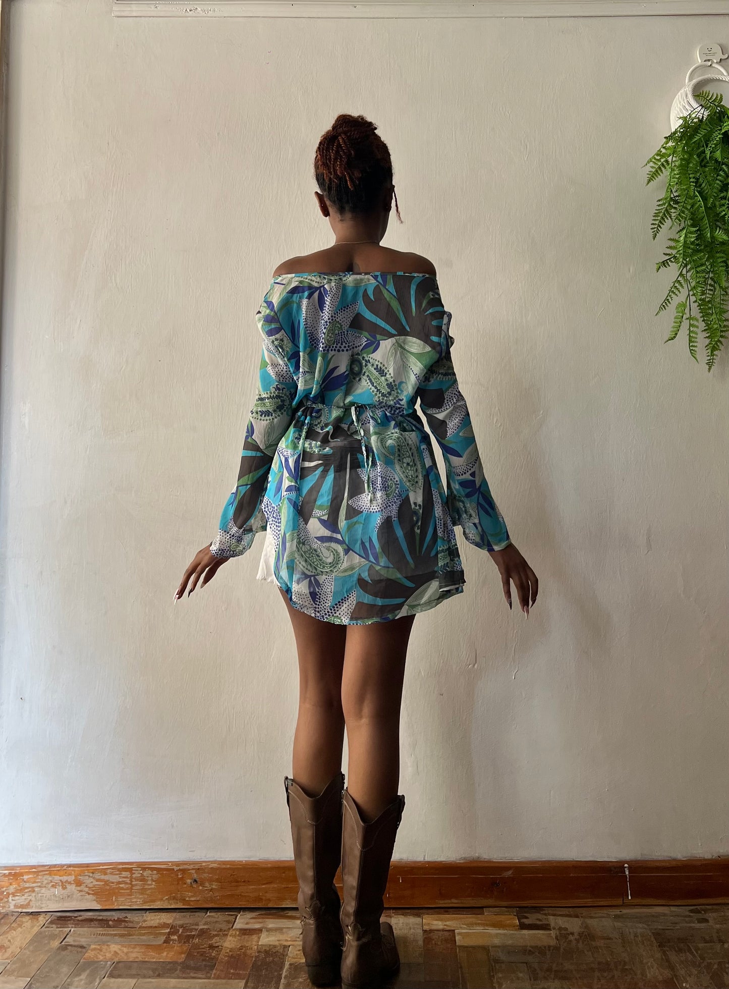 Flowy asymmetrical bohemian top